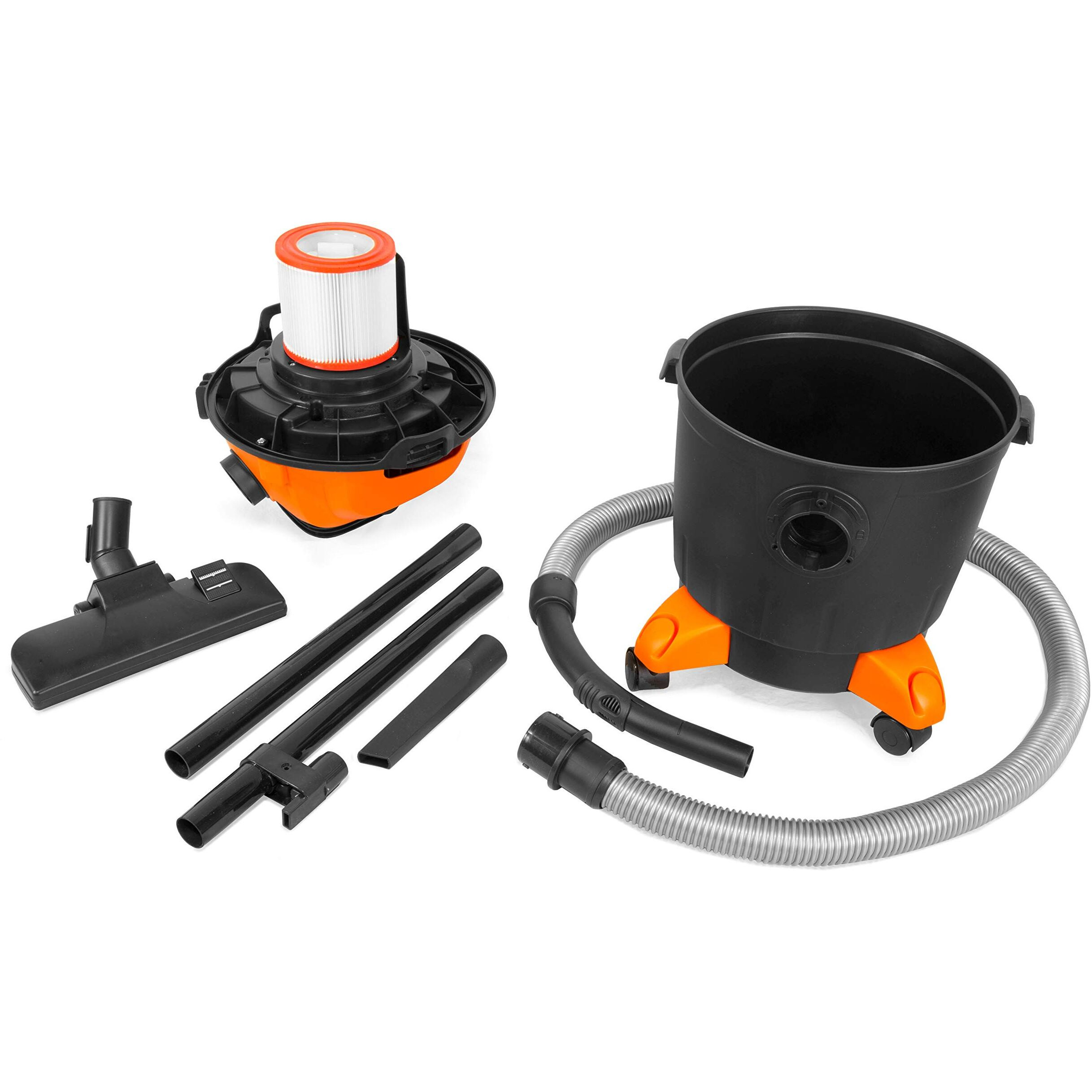 Wen Vc4710 10-Amp 5-Gallon Portable Hepa Wet/Dry Shop Vacuum And Blower With 0.3-Micron Filter, Hose, And Accessories,Orange