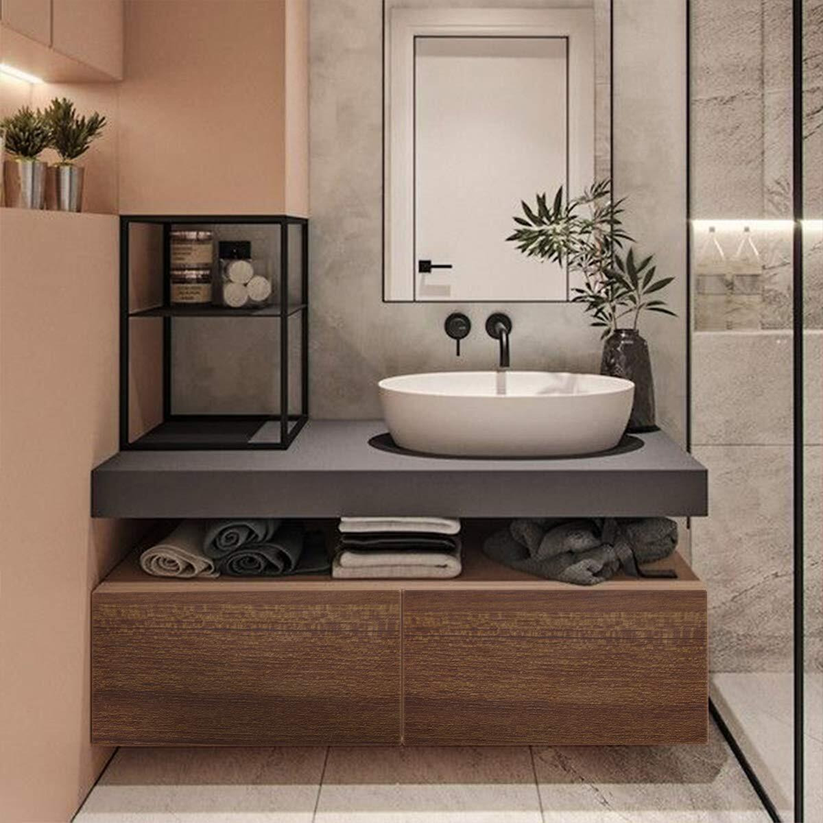 Totio Brown Wood Grain Contact Paper Thick Walnut Wood Wallpaper Peel Stick Walnut Wood Look Wall Paper Removable Adhesive Waterproof Wall Covering Decoration Countertop Table Counter Vinyl Wrap