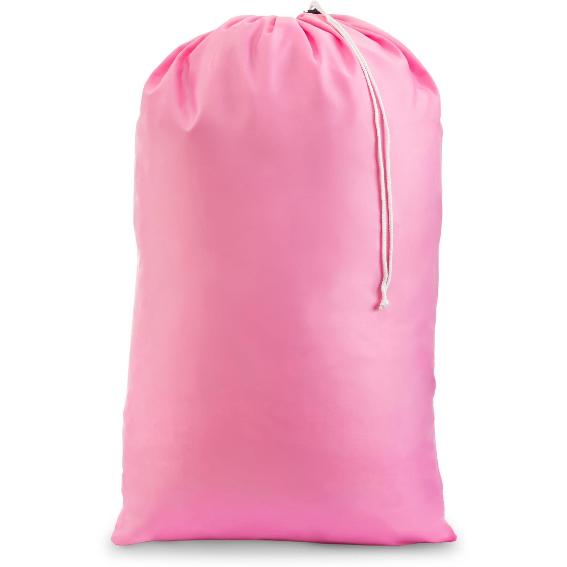 Nylon Laundry Bag - Locking Drawstring Closure And Machine Washable. These Large Bags Will Fit A Laundry Basket Or Hamper And Strong Enough To Carry Up To Three Loads Of Clothes. (Pink), 22"" X 32""
