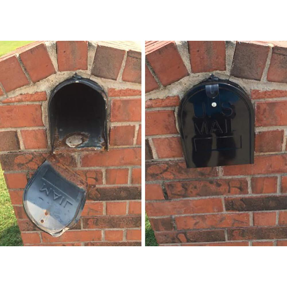 11"" (Width) X 14"" (Height) Retrofit Snap-In Mailbox Door Replacement - Black