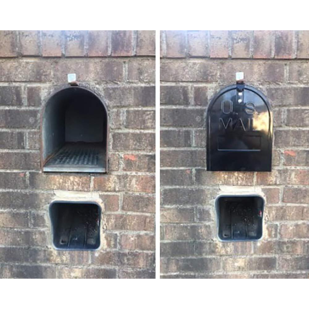 11"" (Width) X 14"" (Height) Retrofit Snap-In Mailbox Door Replacement - Black
