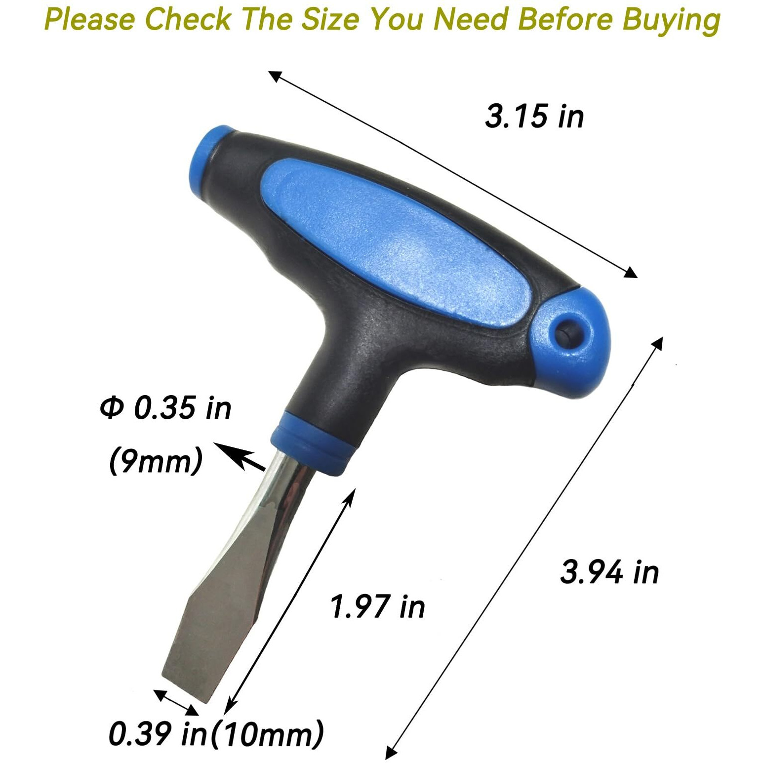 Dofedofo T Handle Flat Head Screwdriver, T Handle Flathead Screw Drivers Assembly Tool For Slotted Screw Used On Quick Release Plate Or Camera Tripod Monopod Small Flat Head Screwdriver (New 10Mm)