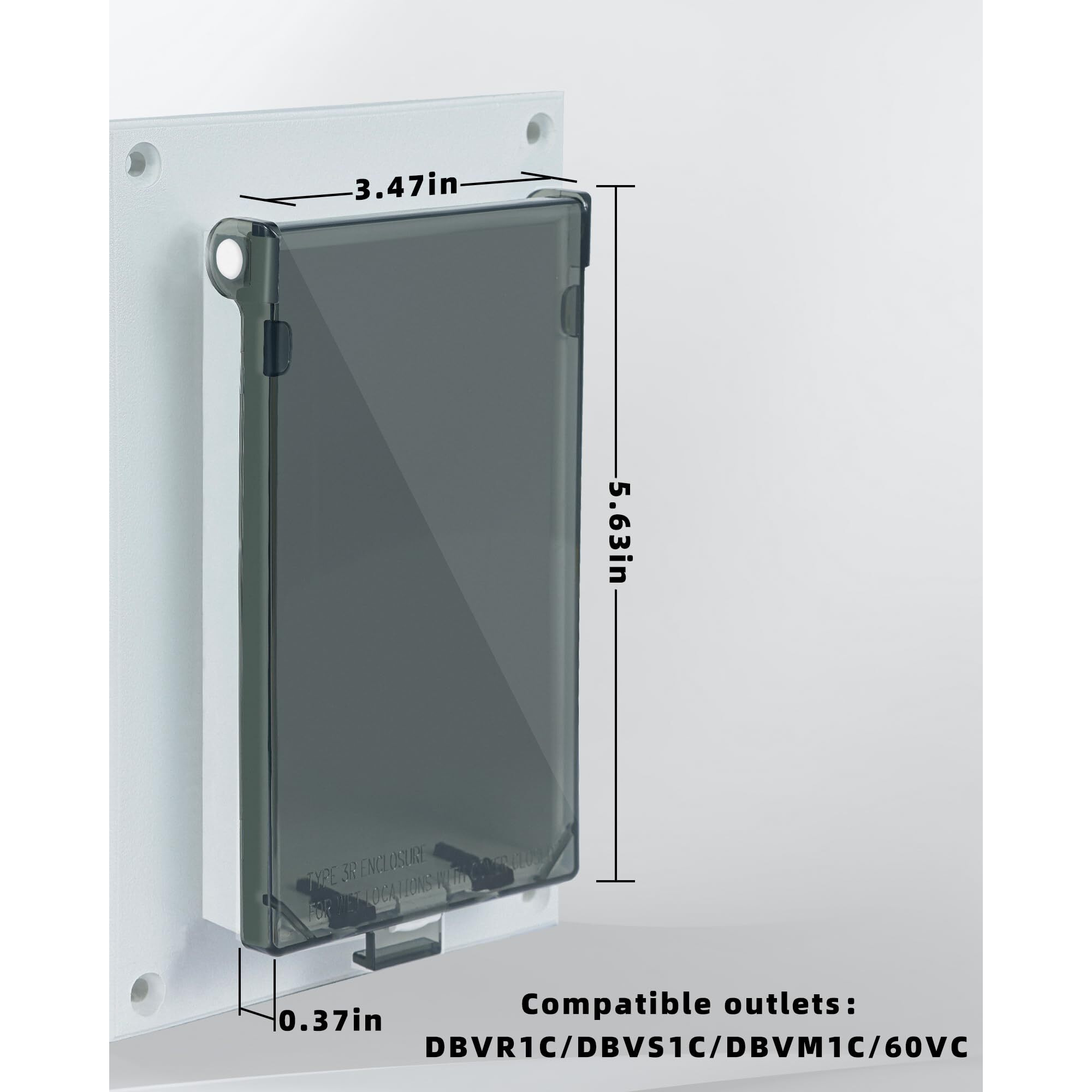 Electrical Box Replacement Cover, Dbvc-1 Extra Duty Replacement For All-Weather Use, Type 3R Enclosure Cover For Wet Locations Can Be Adapted To Dbvr1C/Dbvs1C/60Vc, Improve Electricity Safety (2)