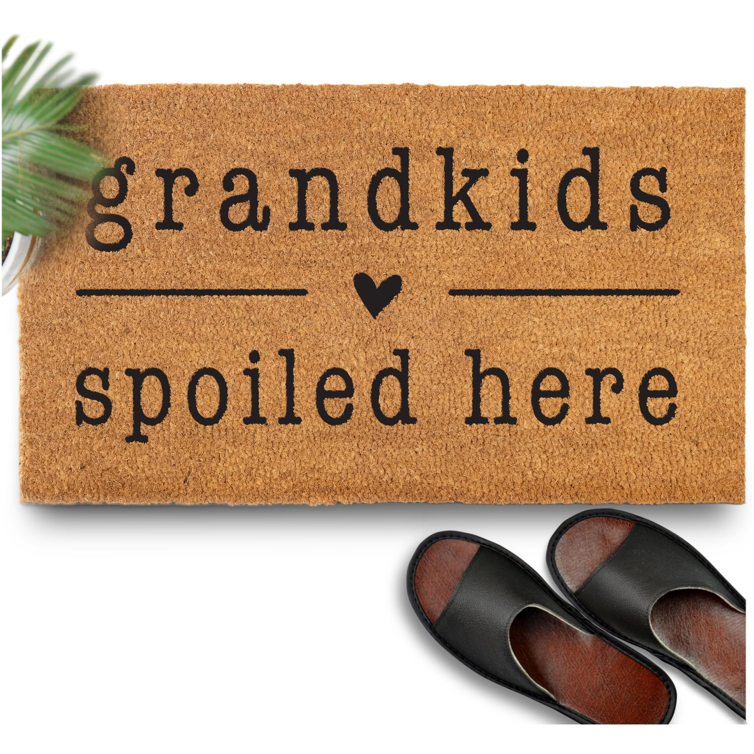 Grandkids Spoiled Here Doormat 30X17 Inch, Grandkids Welcome Doormat, Grandkids Welcome Door Mat Outdoors Funny, Welcome Grandparents Door Mat, Grandma And Grandpa Door Mat Grandkids Welcome Mat