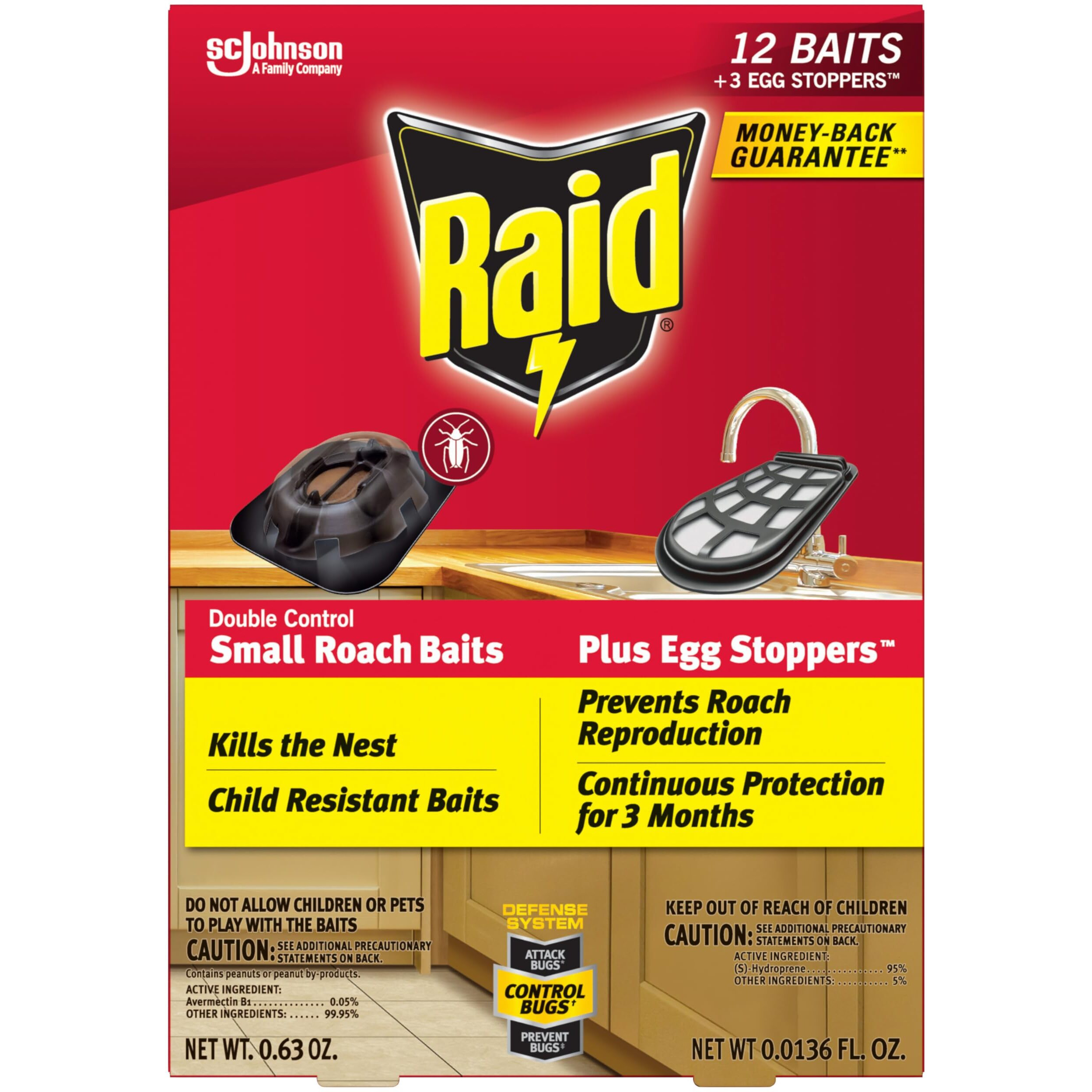 Raid Roach Killer Baits, Plus Egg Stoppers, 12 Count