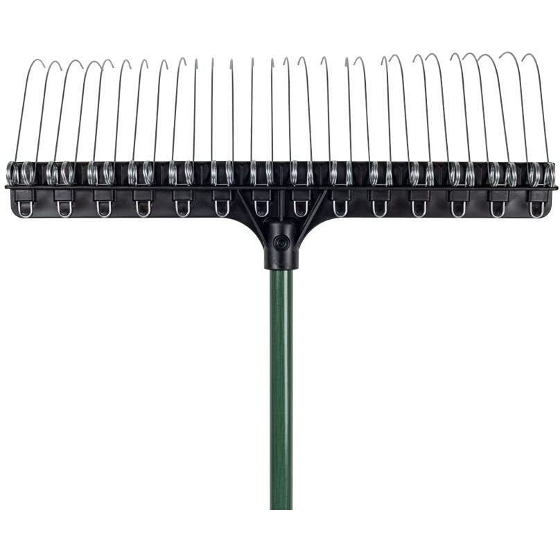 The Groundskeeper Ii Green Rake 55-Inch Lightweight Fiberglass Handle, 21-Inch Head, Durable Steel Tines For Gardening, De-Thatching Or Professional Landscaping
