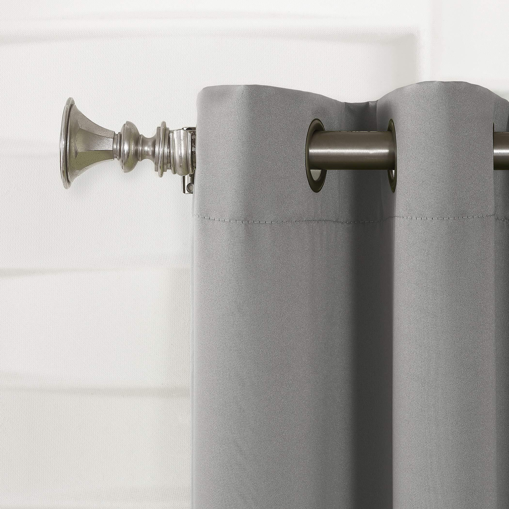 Sun Zero Easton Energy Saving Blackout Grommet Curtain Panel, 40"" X 54"", Gray