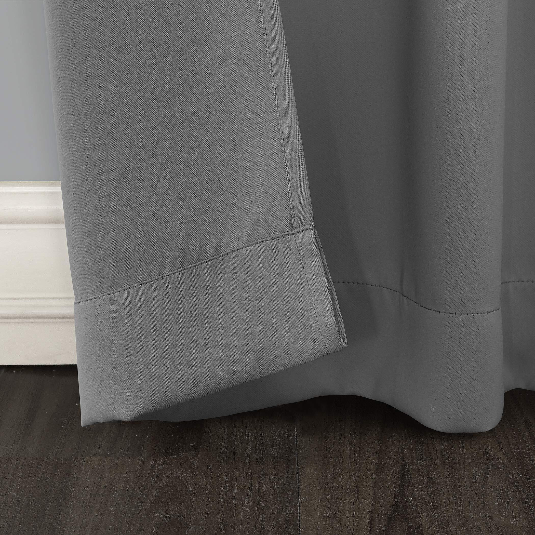 Sun Zero Easton Energy Saving Blackout Grommet Curtain Panel, 40"" X 54"", Gray