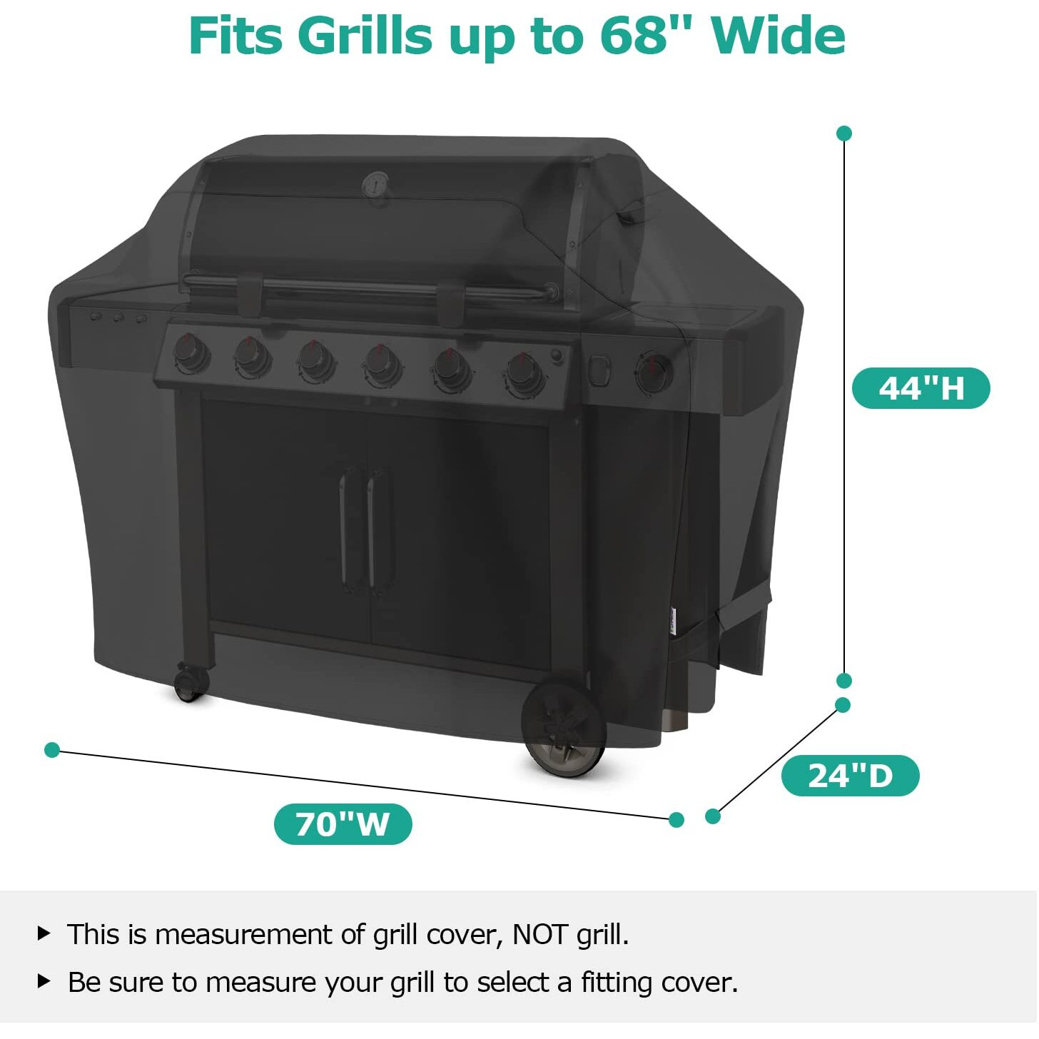 Sunpatio Bbq Grill Cover 70 Inch, Outdoor Heavy Duty Waterproof Barbecue Gas Grill Cover, Fade Resistant, All Weather Protection Compatible For Weber Charbroil Kenmore Brinkmann Grills And More, Black
