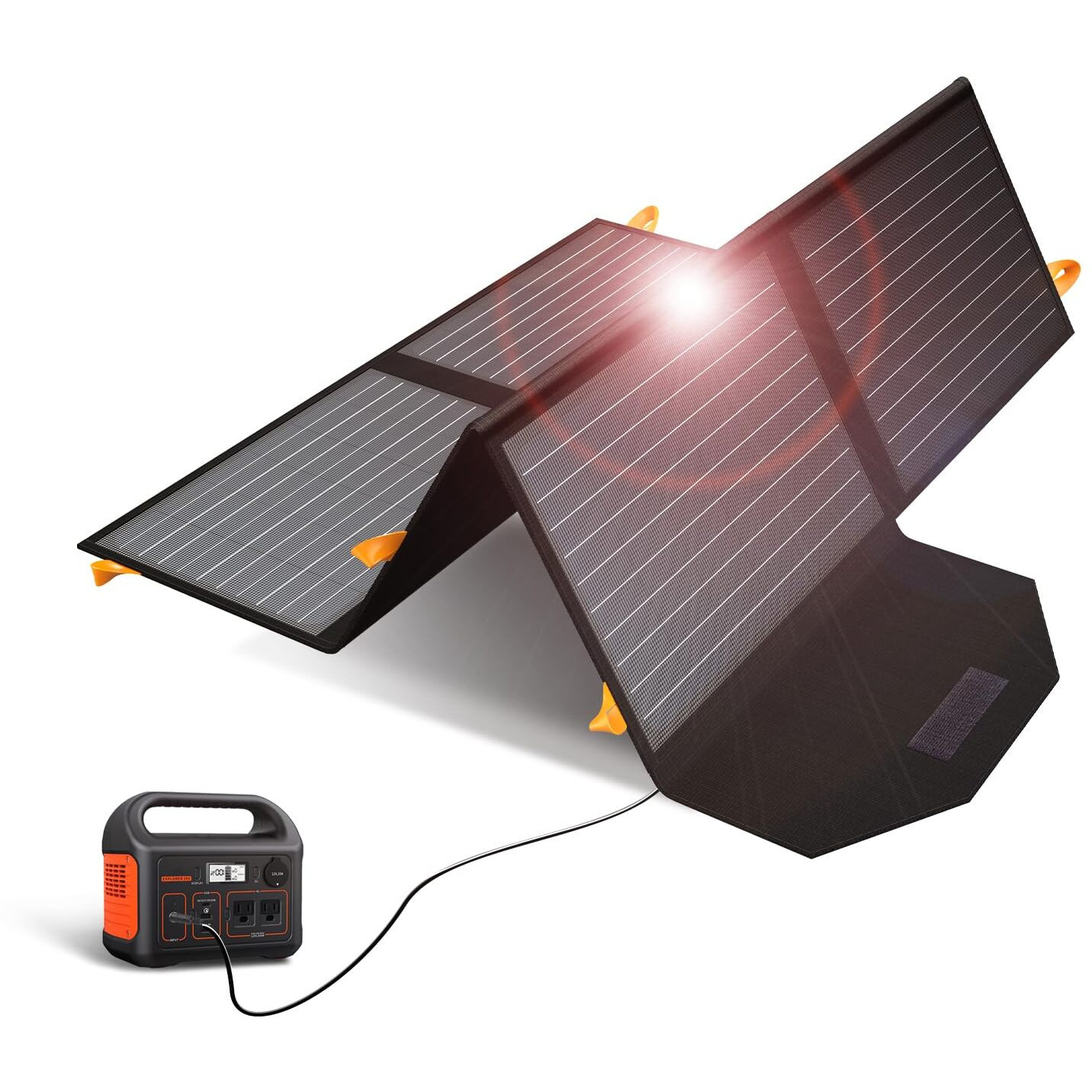 [Upgraded] Flexsolar 60W Portable Solar Panels Chargers Qc3.0 Usb-A Usb-C Dc5521 8Mm Output Foldable Ip65 Waterproof Power Emergency Camping For Small Power Station Generator Tablets Battery Packs