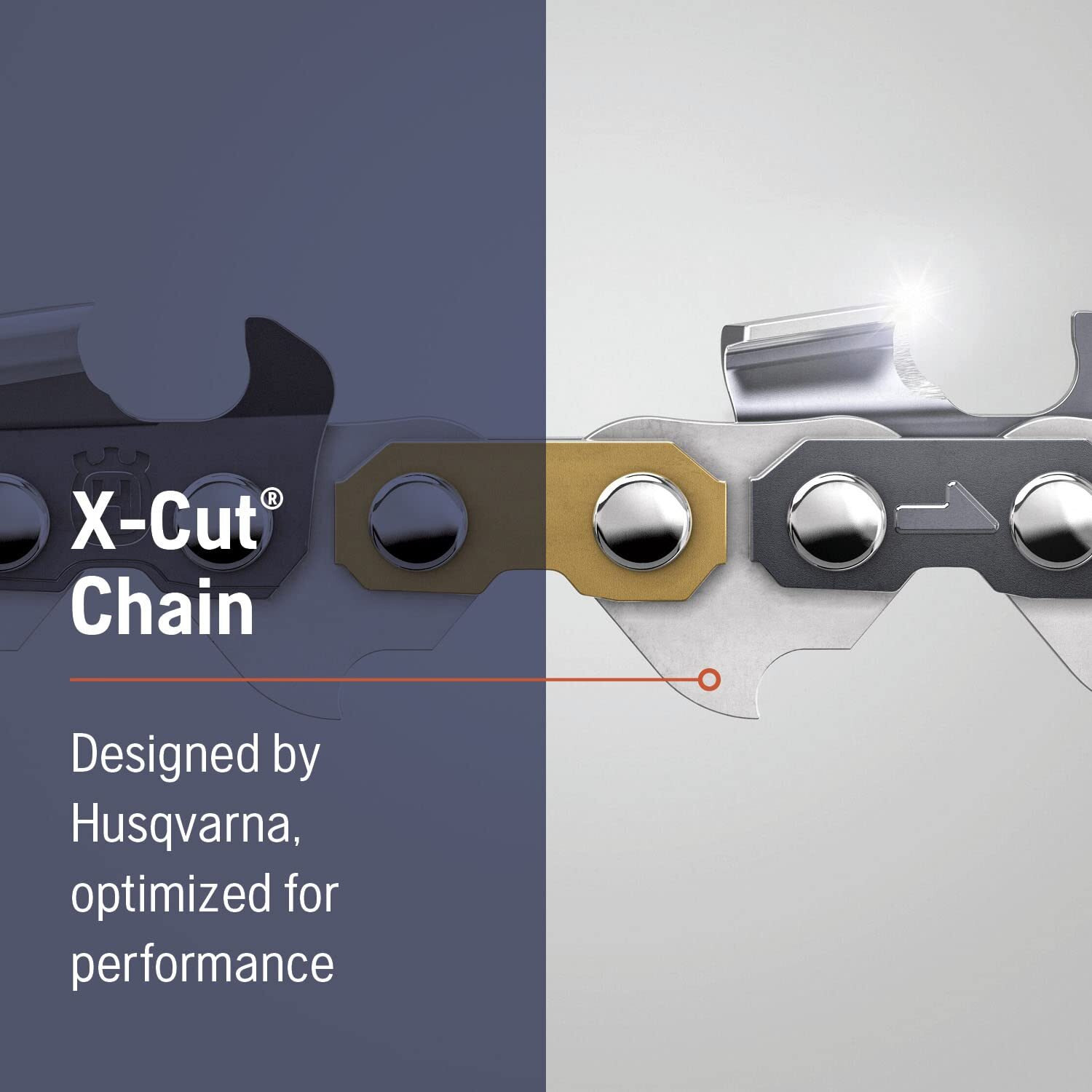 Husqvarna X-Cut Sp33G 18 Inch Chainsaw Chain, 325"" Pitch, 050"" Gauge, 72 Drive Links, Pre-Stretched Chainsaw Blade Replacement With Superior Lubrication And Low Kickback, Gray