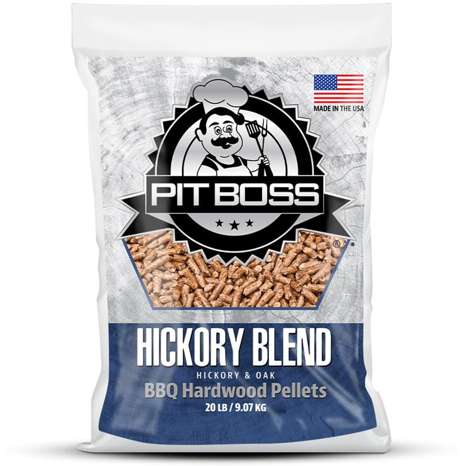 Pit Boss (20 Pound Hickory Blend) All Natural Hardwood Bbq Wood Pellets For Pellet Grills And Smokers