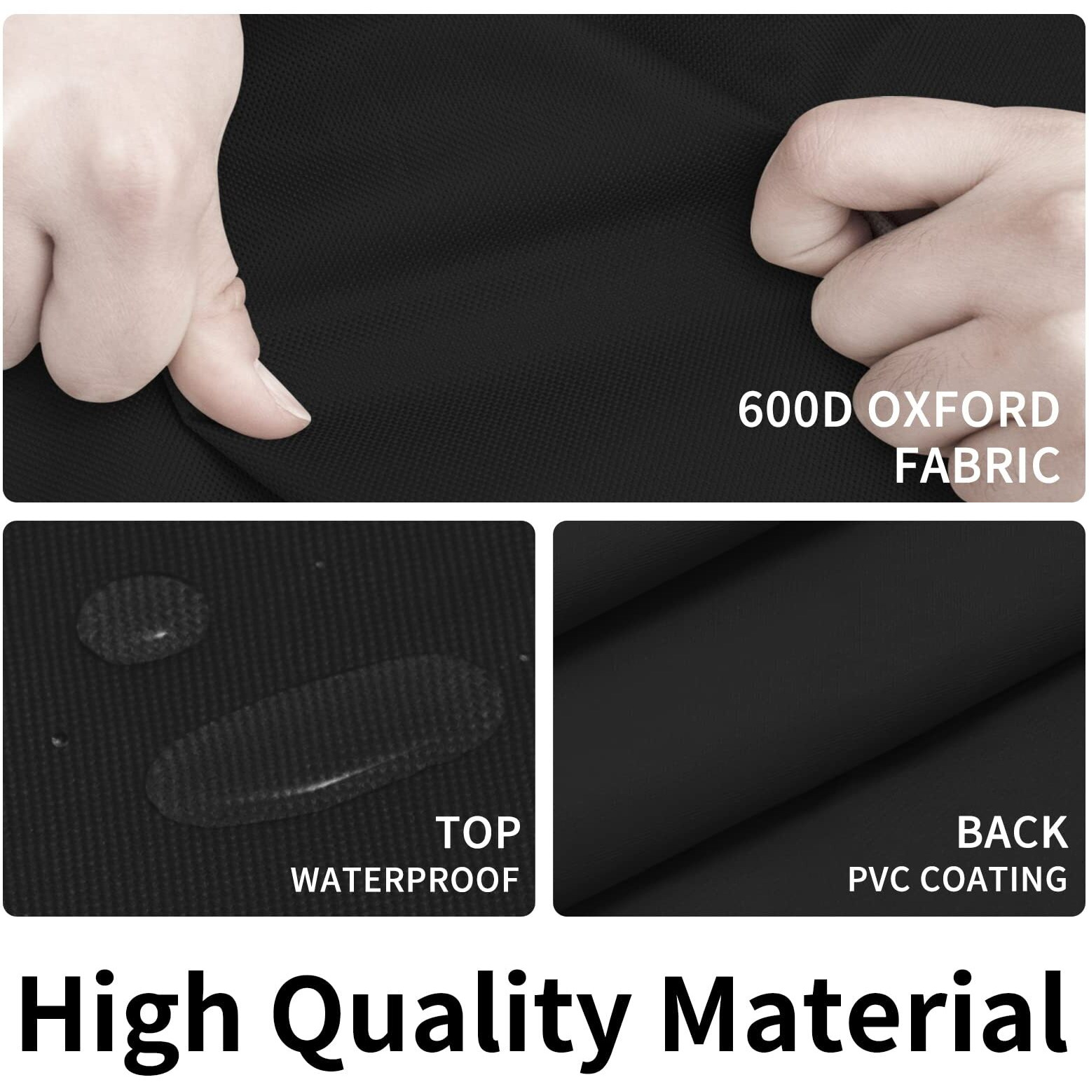 Easy-Going 600D Heavy Duty Round Patio Furniture Cover, Outdoor Table And Chair Set Cover, Waterproof Outdoor Sectional Furniture Set Cover (62&quot&quot Diax 28&quot&quot H, Black)