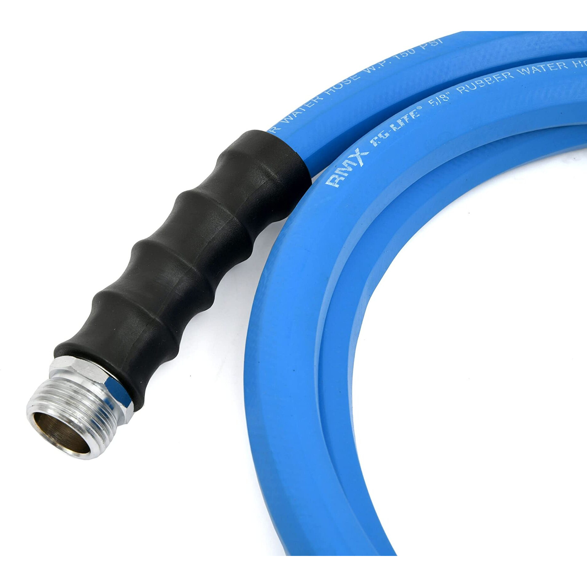 Ag-Lite Bsal5806 5/8"" X 06' Hot/Cold Water Rubber Garden Hose, 100% Rubber, Ultra-Light, Super Strong, 500 Psi, 50F To 190F Degrees, High Strength Polyester Braided