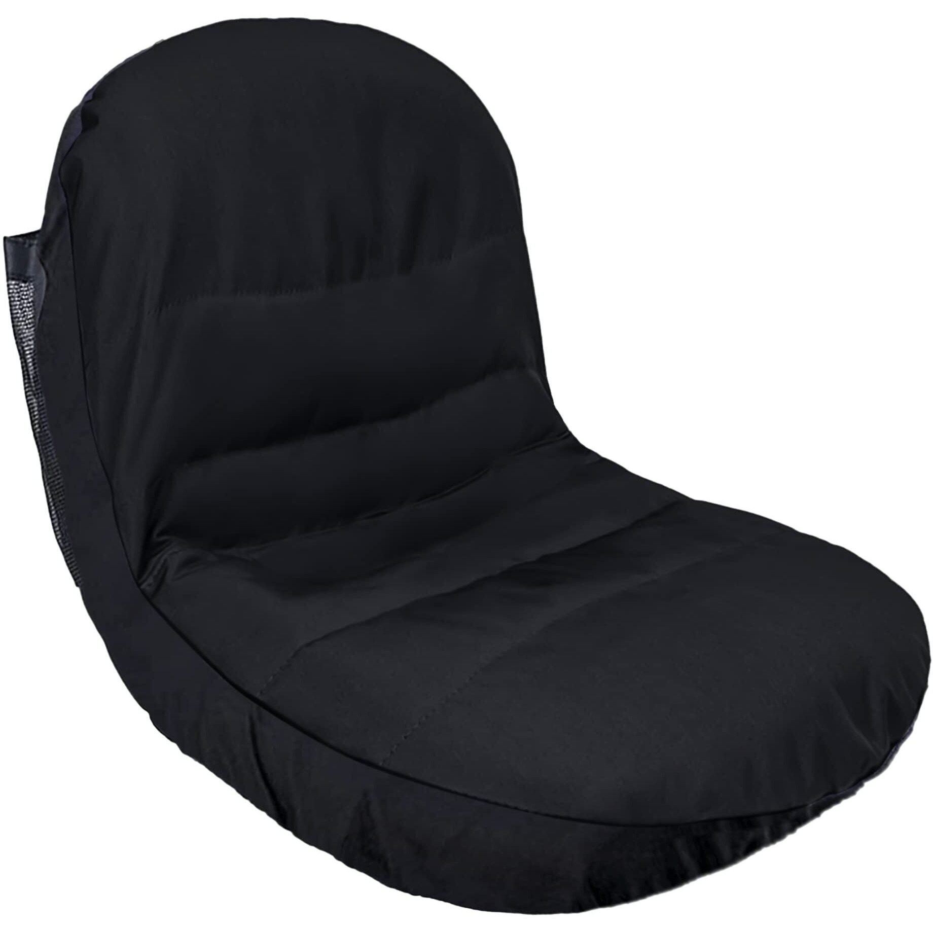 Black Riding Lawn Mower Tractor Seat Cover For Kubota Craftsman Husqvarna John Deere Cub Cadet Wheatherproof Padded Comfort Fits 12.5''-14'' Backrest 3Storage Pockets