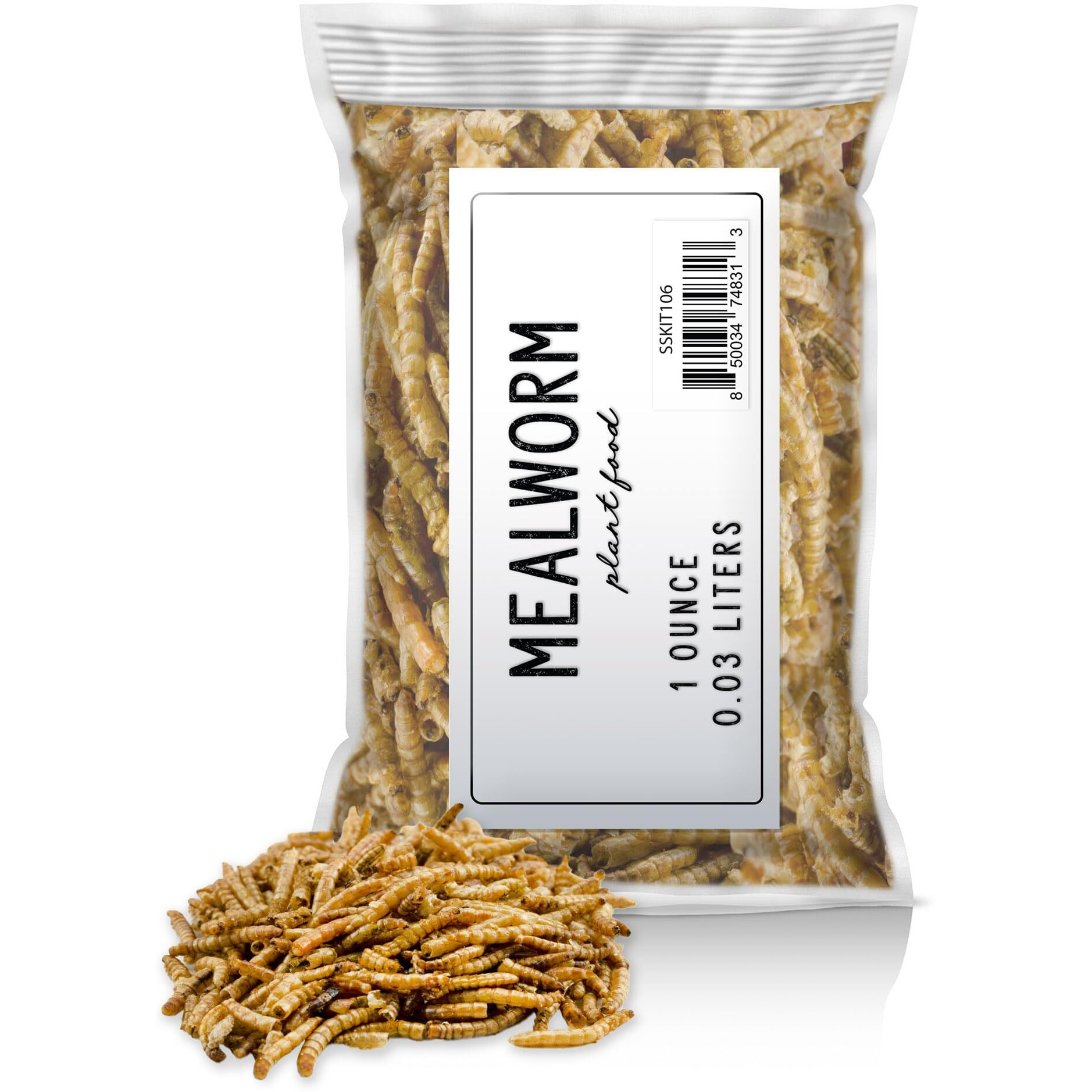 Soil Sunrise Carnivorous Plant Food Dried Mealworms (1Oz), For Feeding Carnivorous Plants (Venus Fly Trap, Pitcher Plant, Sundews, Etc.)