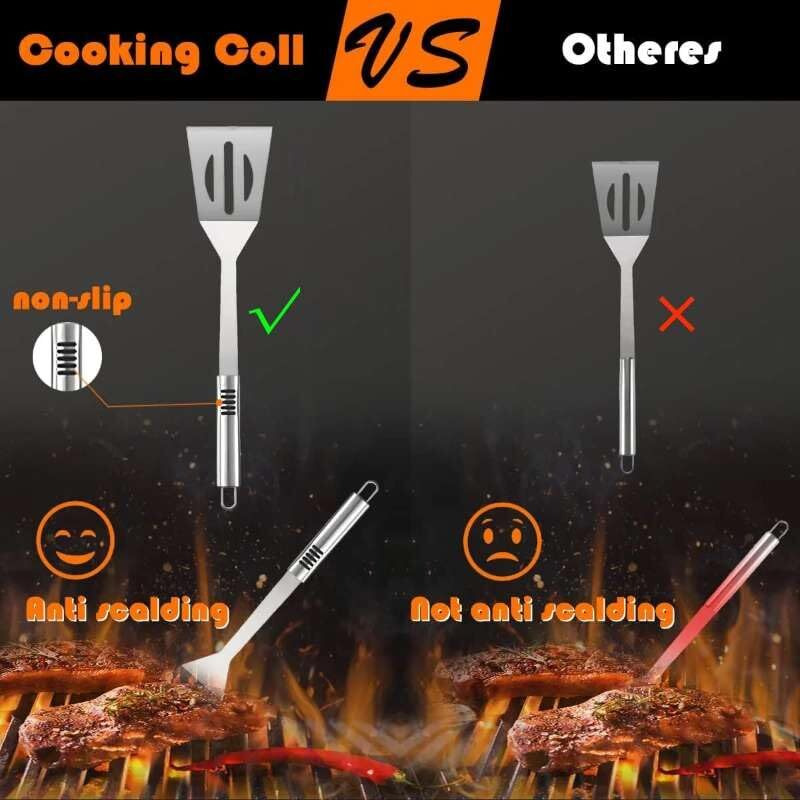 Bbq Accessories Kit - 20Pcs Stainless Bbq Grill Tools Set For Smoker Camping Barbecue Grilling Tools Bbq Utensil Set Outdoor Cooking Tool Set With Canvas Bag Gift For Thanksgiving Day, Christmas