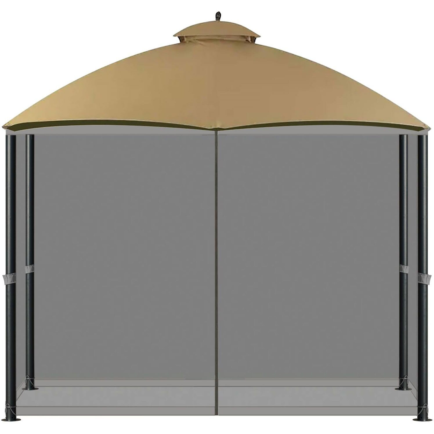 Cowvie Gazebo Replacement Netting Screen, 12' X 12' Universal Gazebo 4-Panel Mosquito Sidewalls With Double Zippers For Outdoor Patio (Only Netting)