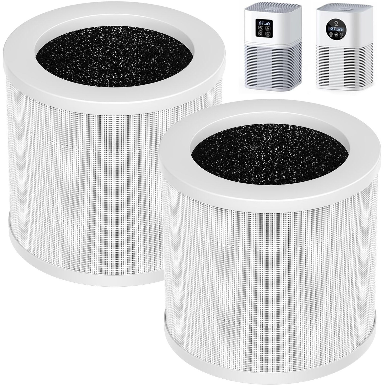 2 Pack A1 Replacement Filter Compatible With Vewior Air Purifier Hqsc-50, Hqkj-80, Ameifu Ap01W, Koios Hqkj-50 Air Pur Ifier, 3-In-1 H13 True Hepa Air Cleaner Filter