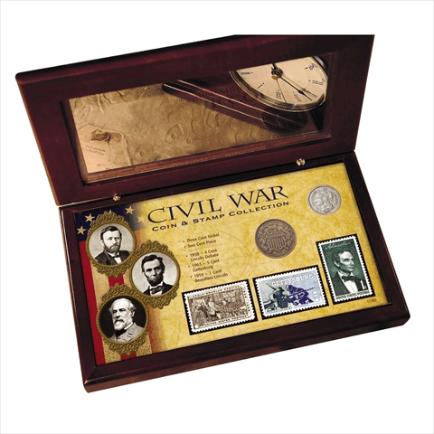 American Coin Treasures 11165 Civil War Coin & Stamp Collection Boxed Set