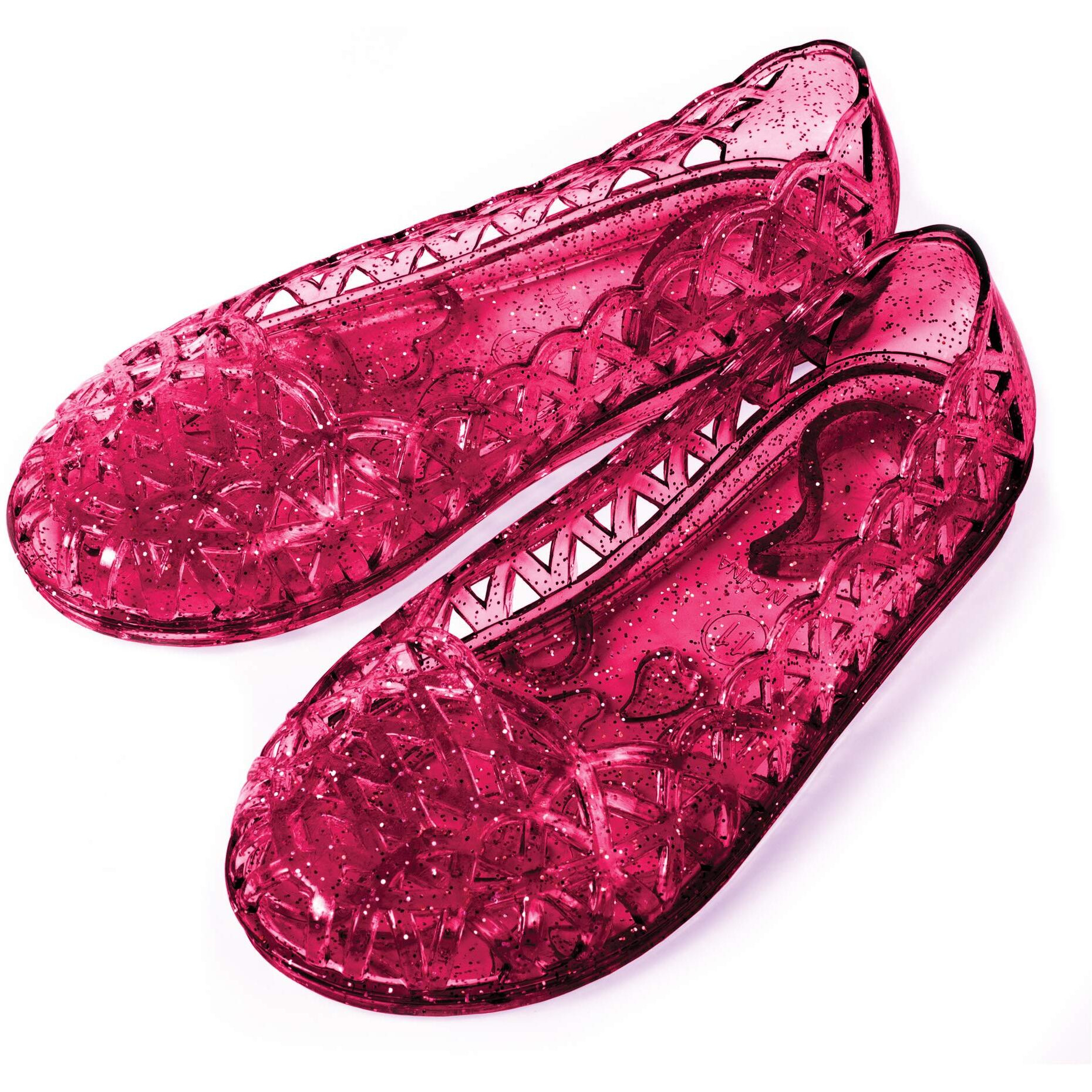 Heart Sole Girl Jellies Shoes - 8 Pink By Delsol For Kids - 1 Pair Shoes