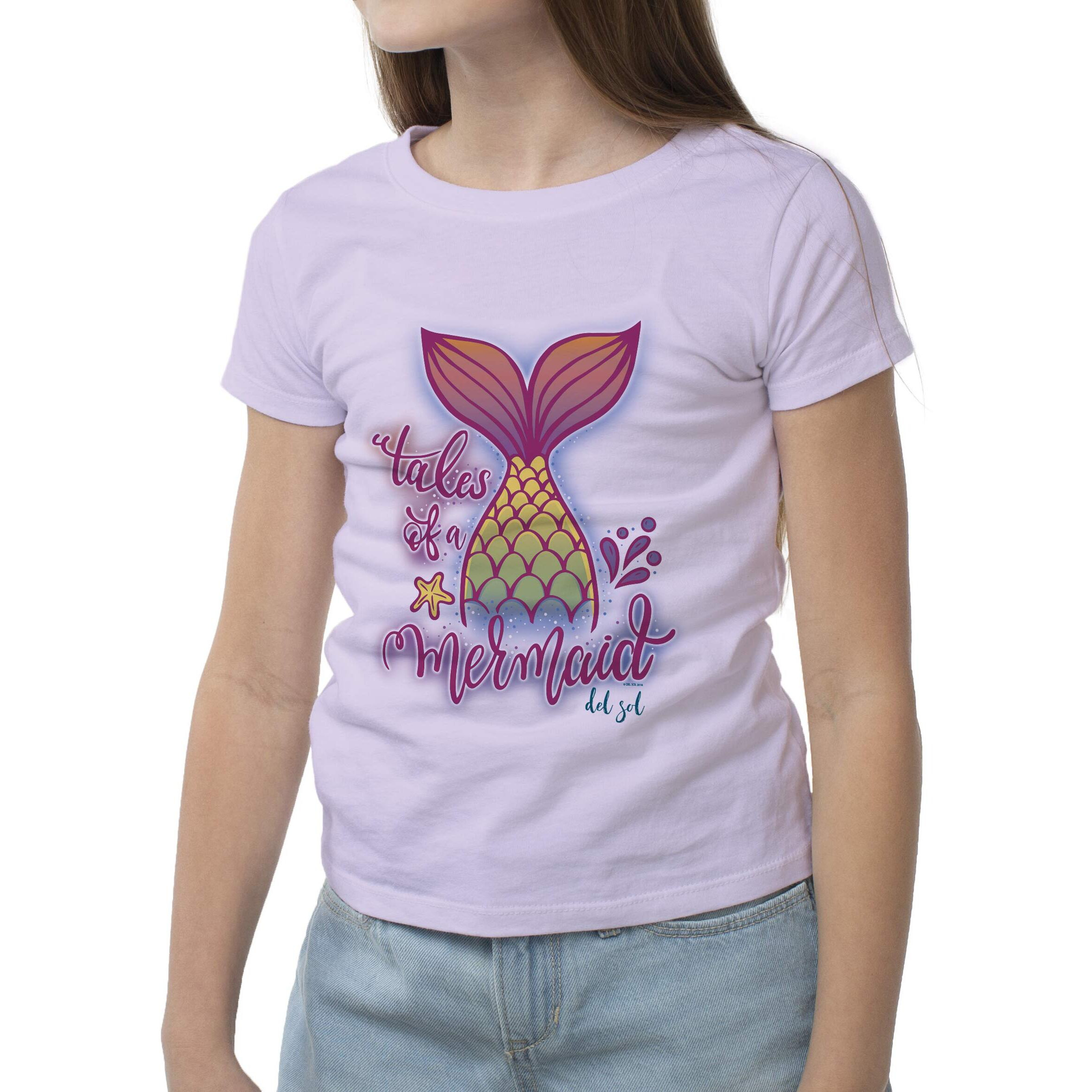 Kids Crew Tee - Tales Of A Mermaid By Delsol For Kids - 1 Pc T-Shirt (Ys)