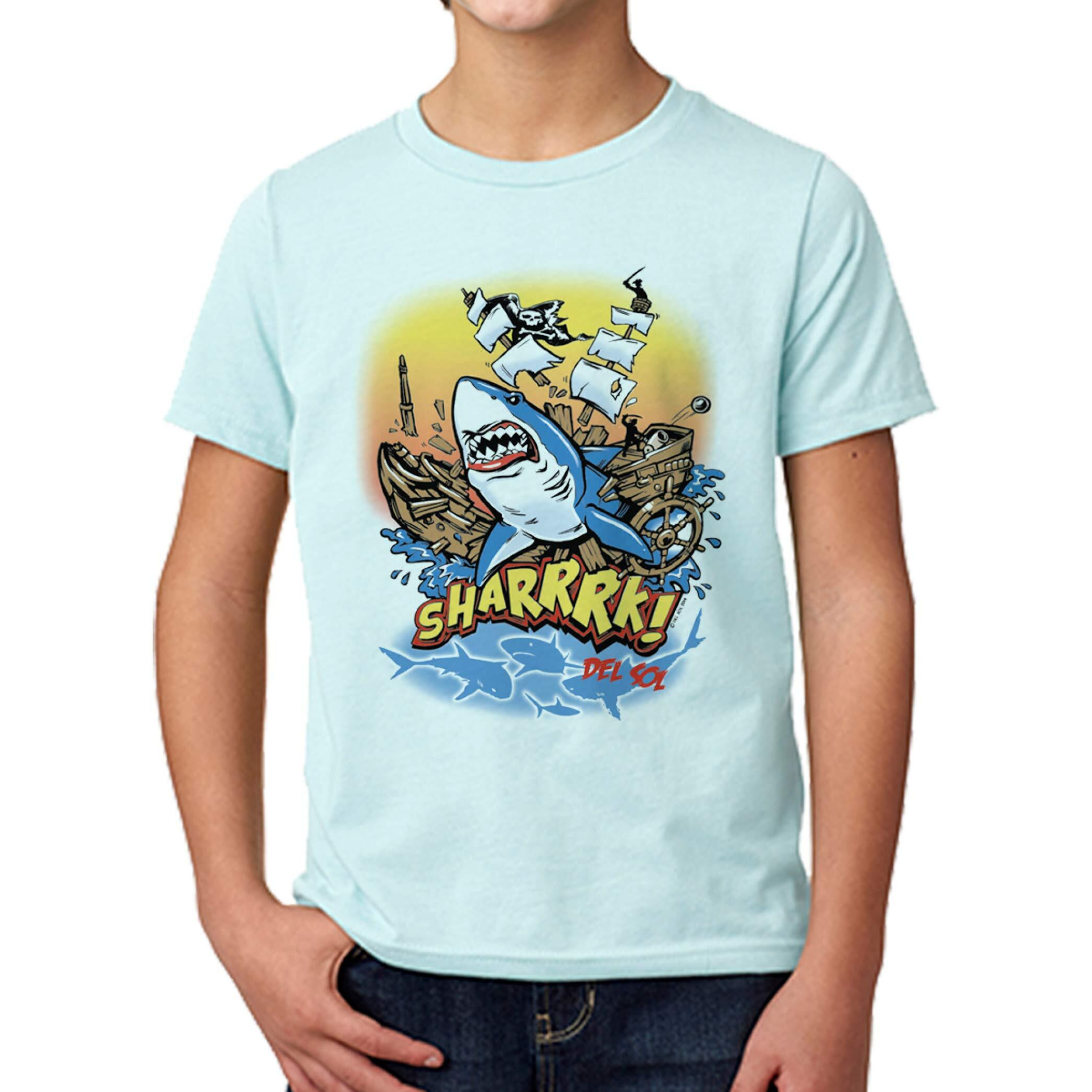 Kids Crew Tee - Sharrrk By Delsol For Kids - 1 Pc T-Shirt (Ym)