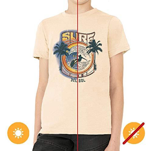 Men Crew Tee - Surf - Beige By Delsol For Men - 1 Pc T-Shirt (Yl)