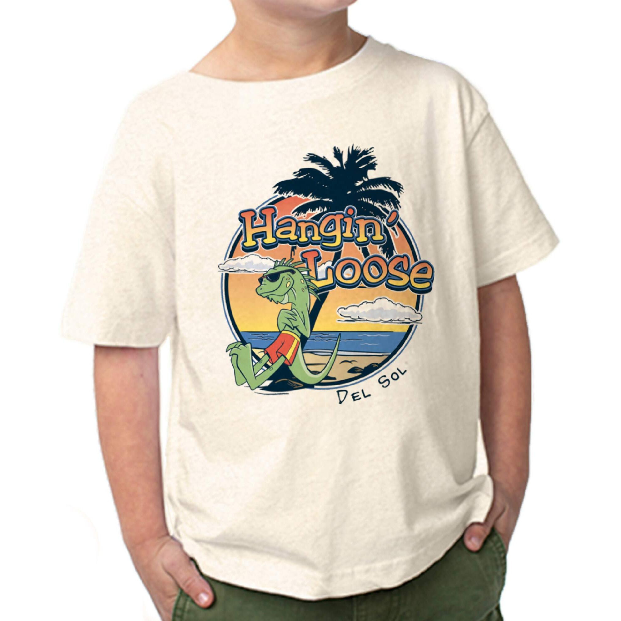 Men Crew Tee - Hangin Loose - Ash By Delsol For Men - 1 Pc T-Shirt (4T)