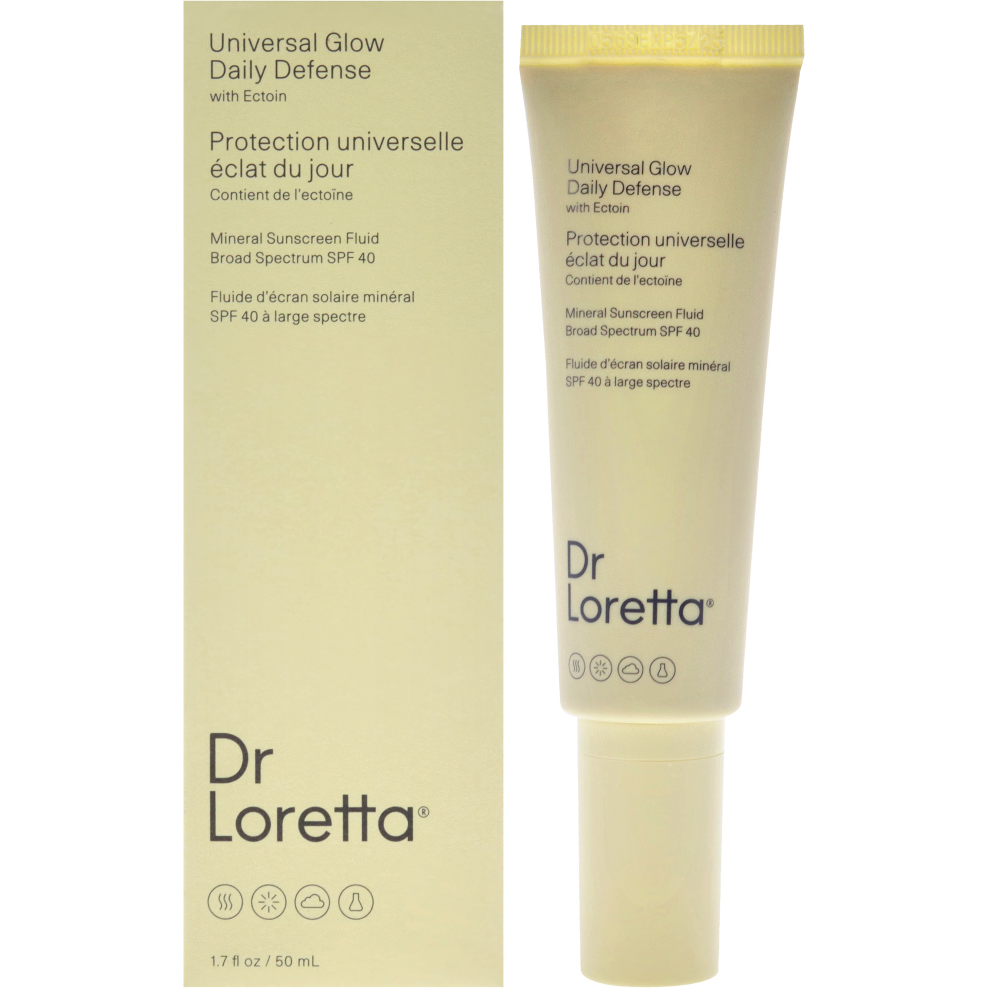 Universal Glow Daily Defense Mineral Sunscreen Fluid Spf 40 By Dr. Loretta For Women - 1.7 Oz Sunscreen