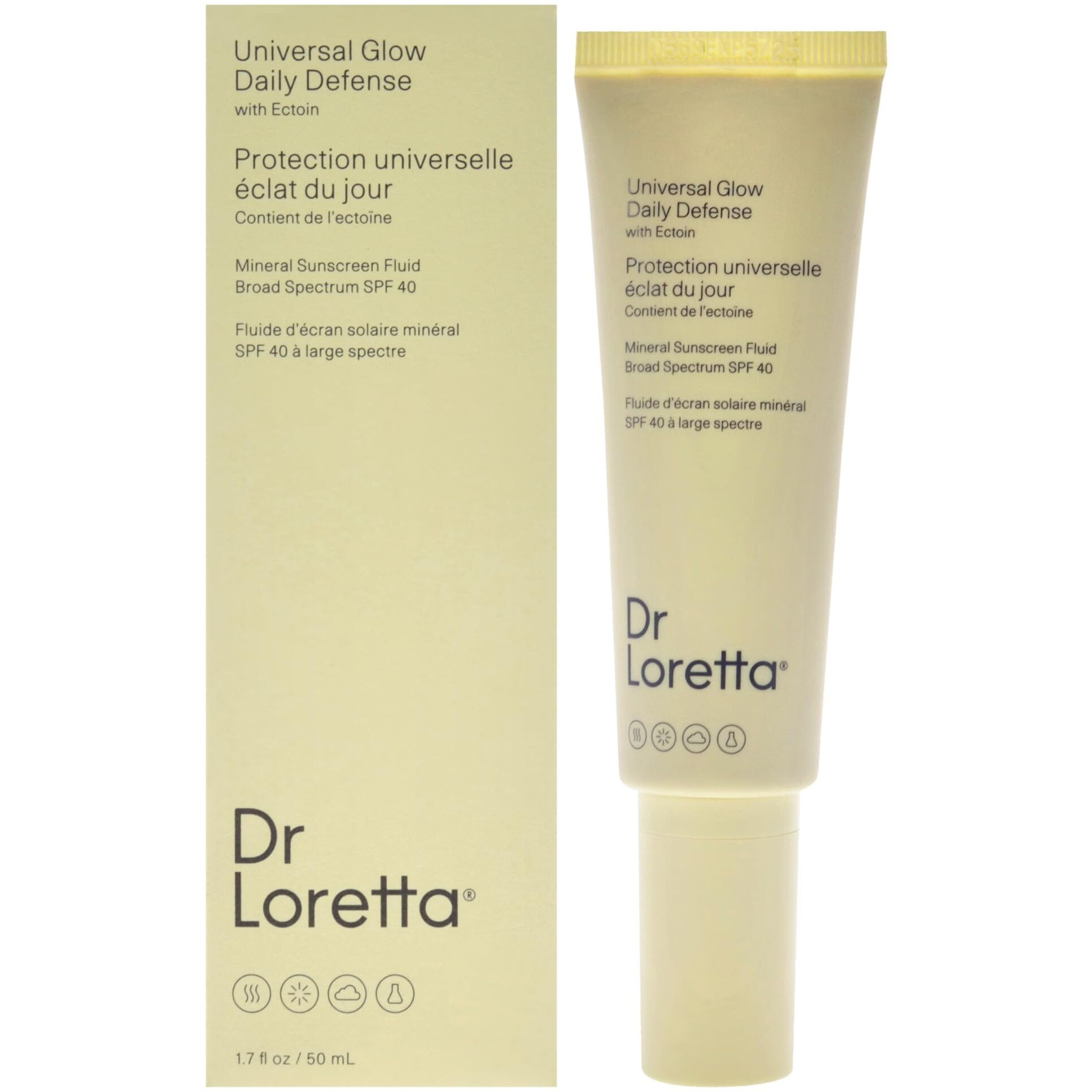 Universal Glow Daily Defense Mineral Sunscreen Fluid Spf 40 By Dr. Loretta For Women - 1.7 Oz Sunscreen