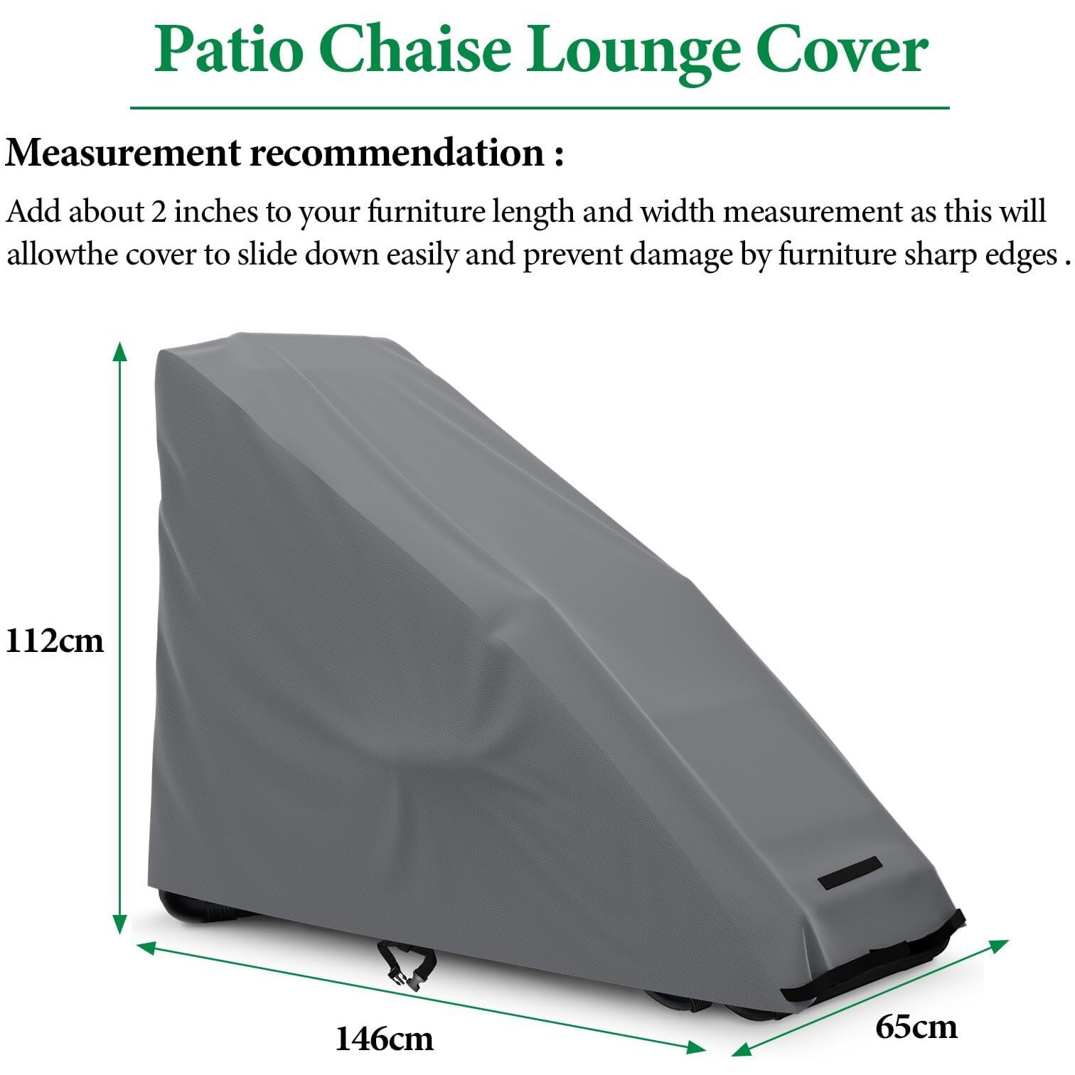Akefit Zero Gravity Chair Cover Outdoor Folding Lawn Lounge Chair Covers Waterproof All Weather Dustproof Oxford Anti With Storage Bag Grey