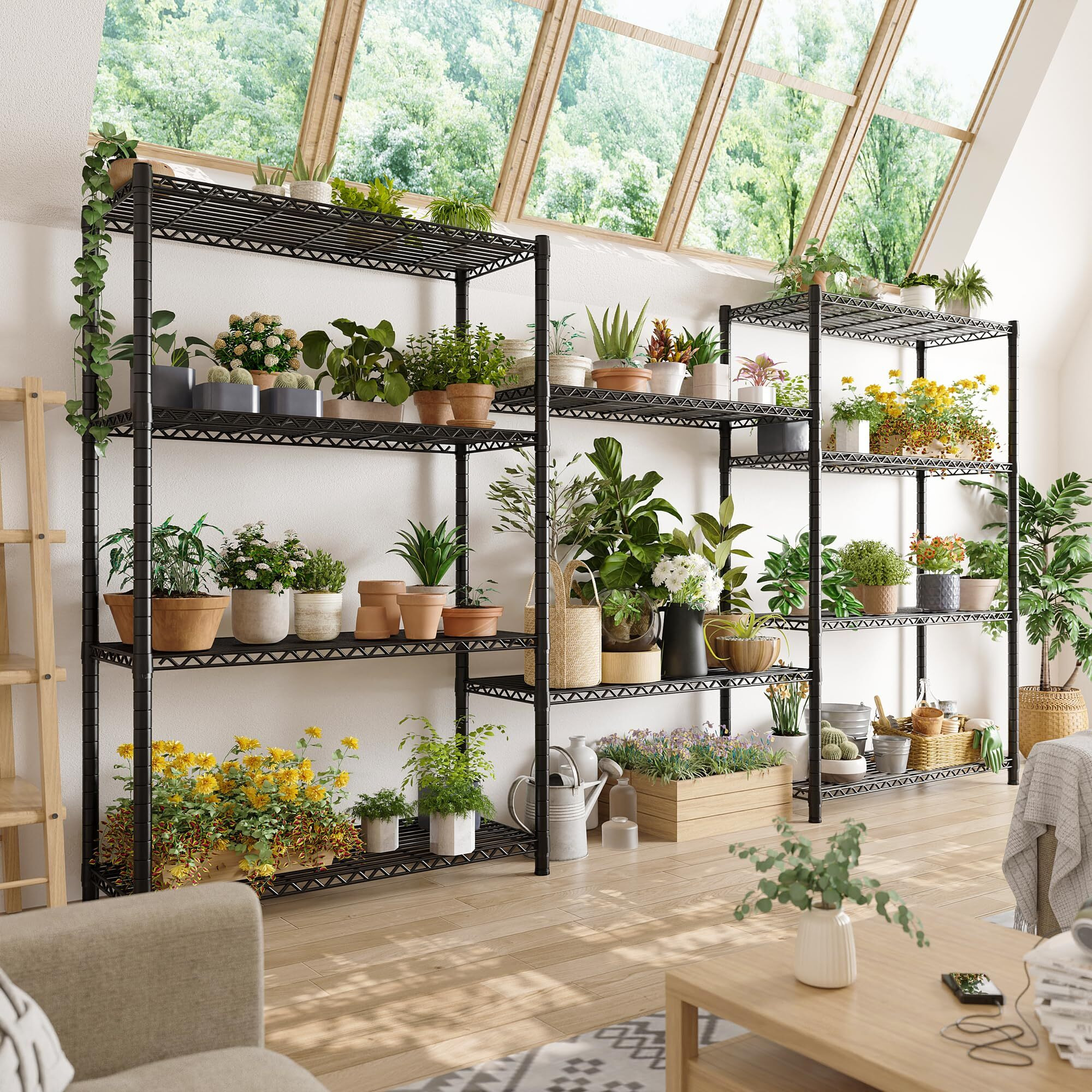 Reibii 5-Shelf Wire Shelving,Storage Shelves Metal Shelves For Storage,71H Adjustable Garage Shelving Heavy Duty Storage Rack Pantry Shelf Kitchen Shelving,71H X35.4W X13.7D