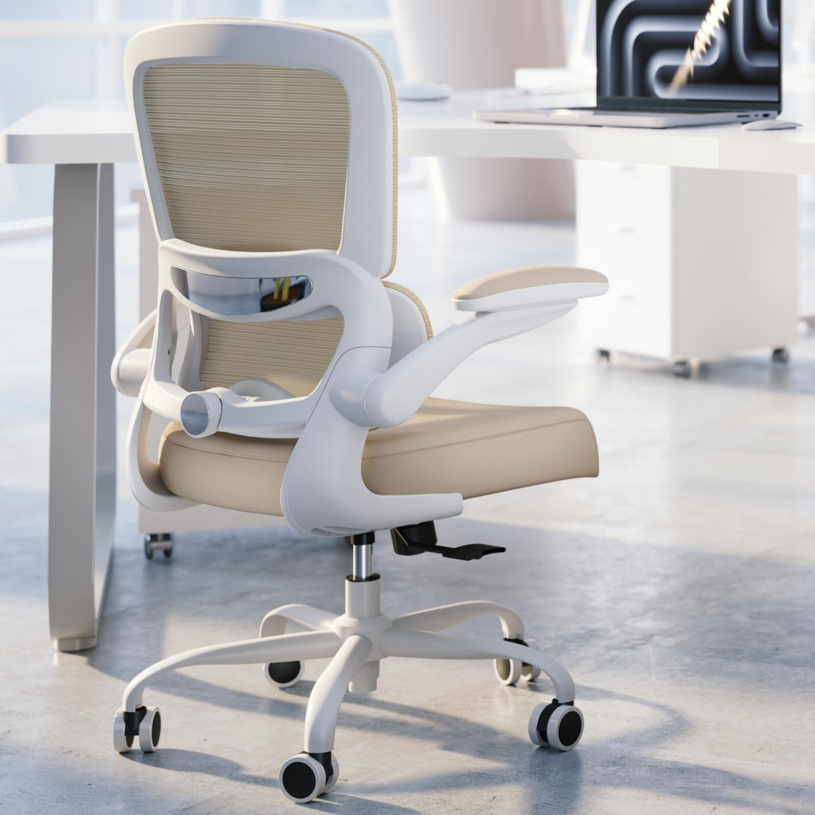 Tralt Office Chair - Ergonomic Desk Chair With Adjustable Lumbar Support, Mesh Computer Chair, Executive Chairs For Home Office Comfortable Lumbar Support (Black)