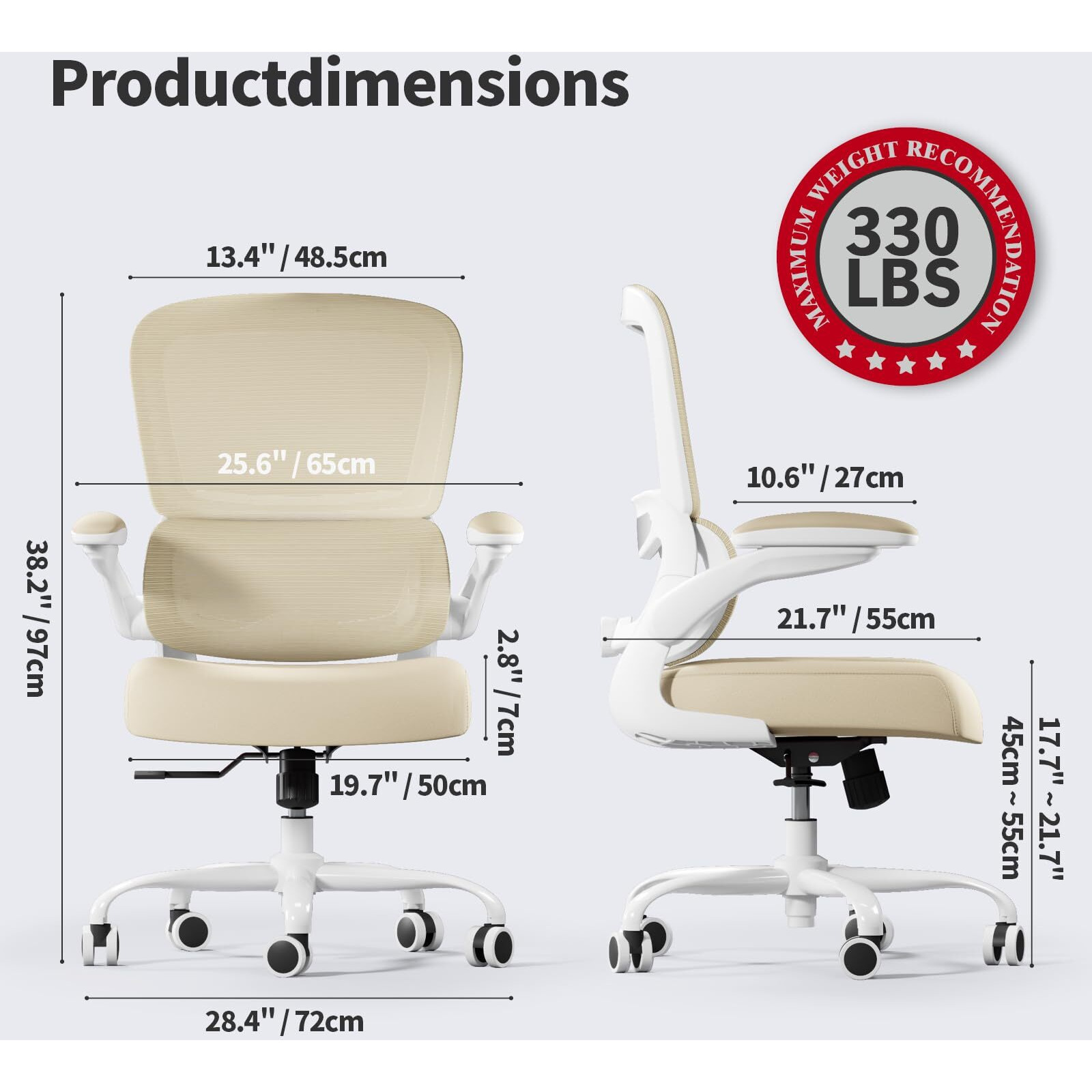 Tralt Office Chair - Ergonomic Desk Chair With Adjustable Lumbar Support, Mesh Computer Chair, Executive Chairs For Home Office Comfortable Lumbar Support (Black)