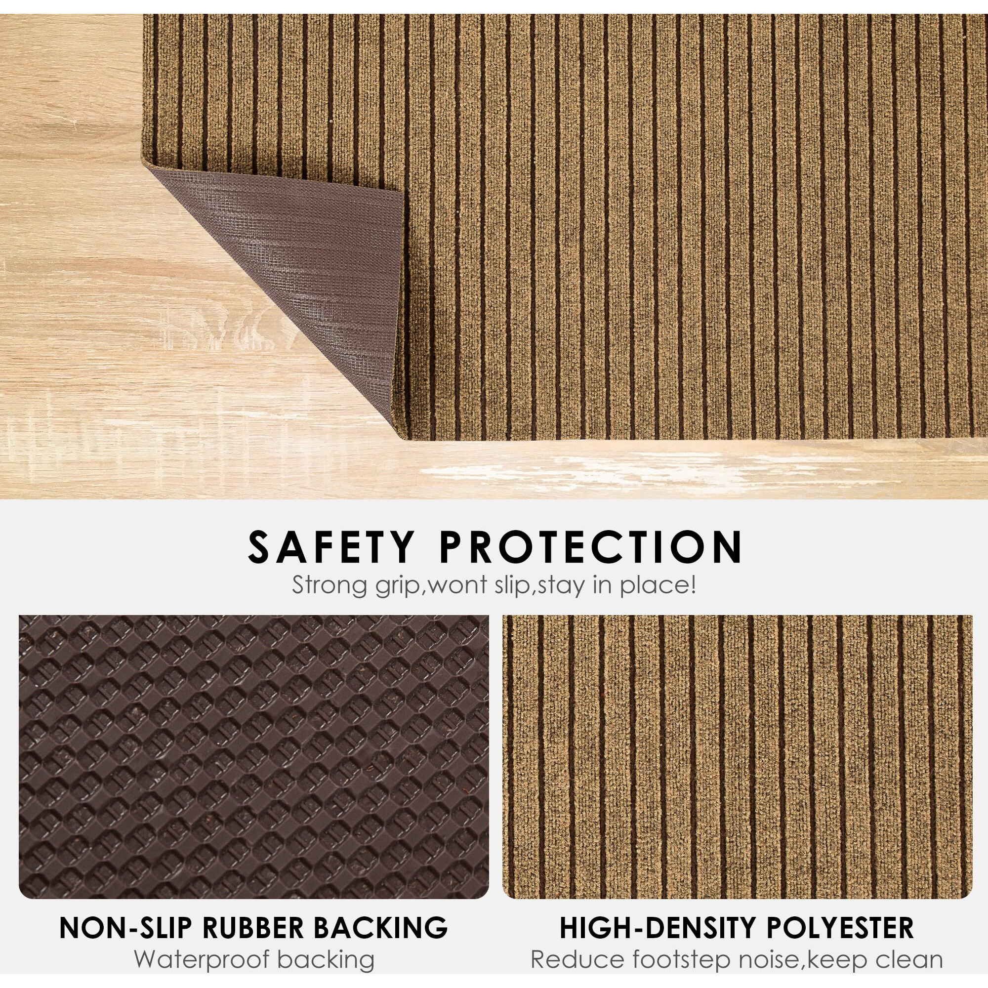 Koloko 4Ft X 13Ft Runner Rug Non-Slip Outdoor Indoor Carpet Runner Custom Size Floor Runners Area Rugs Mat With Rubber Backing For Hallway Entryway Balcony Patio Kitchen Garage Stair Laundry