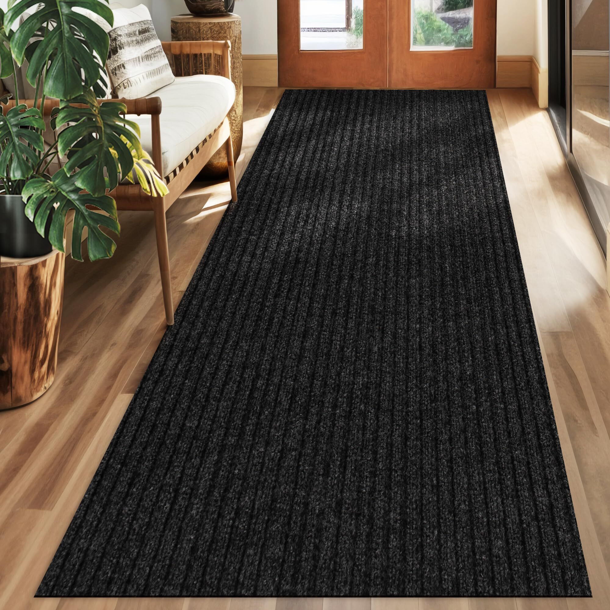 Koloko 3Ft X 12Ft Runner Rug Non-Slip Outdoor Indoor Carpet Runner Custom Size Floor Runners Area Rugs Mat With Rubber Backing For Hallway Entryway Balcony Patio Kitchen Garage Stair Laundry