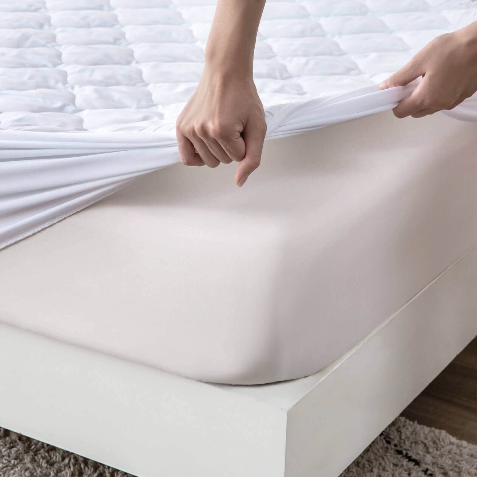 Quilted Waterproof Short King Mattress Protector Pad For 72X75 Rv Short King Cal Bed With Stretchy Pocket Soft Brushed Surface Mattress Topper Cover