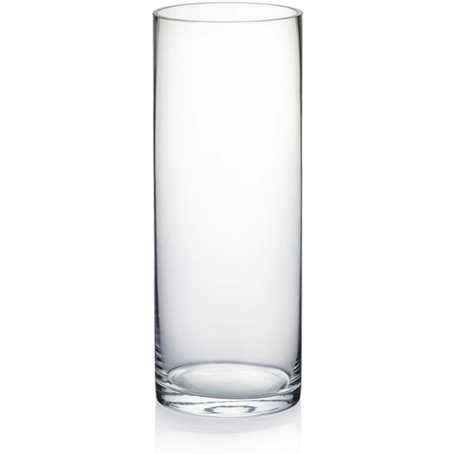 Wgvi Quality Thick Clear Cylinder Glass Vases, 3"" W X 8"" H, Bud Vase Skinny Narrow Floral Bouquet Flower Container For Wedding Centerpieces Tabletop Home Accent D  Cor Brush Pen Holder, 1 Piece