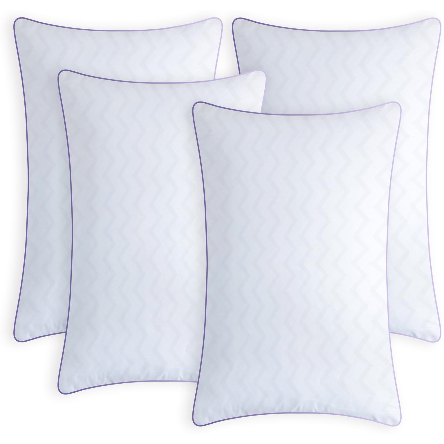 Molclcuy Bed Pillows King Size Set Of 4,Hotel Collection Pillows For Side And Back Sleepers,Super Soft Down Alternative Microfiber Filled Pillows