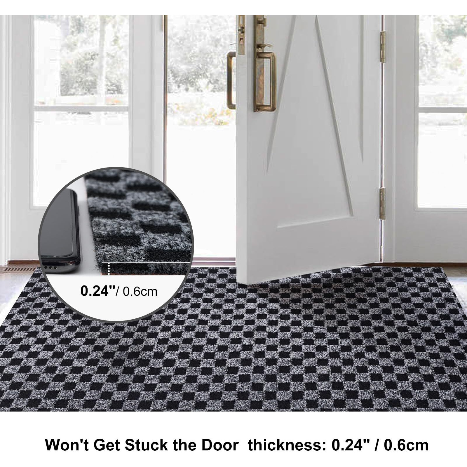 Bestvue 4' X 19' Runner Rugs With Rubber Backing, Outdoor Indoor Utility Non Slip Carpet Rug Runner For Hallway, Custom Size Area Rugs Mat For Entryway Balcony Patio Kitchen Garage Stair Laundry