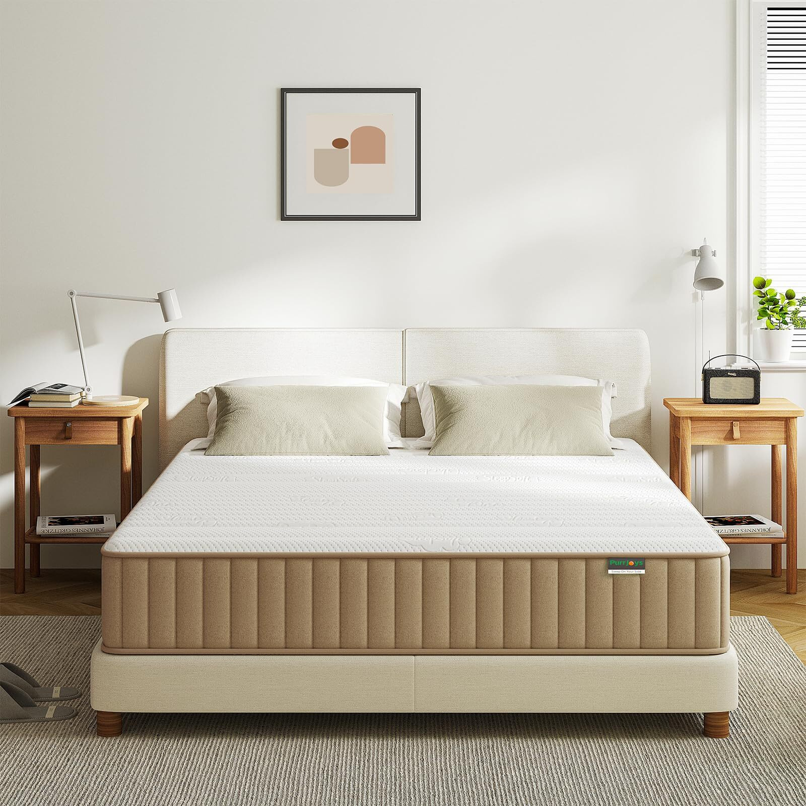 Purrjoys Full Mattress Firm, Purrjoys10 Inch Full Size Mattress In A Box,Hybrid Memory Foam Double Mattress With Individual Pocket Spring For Motion Isolation & Pressure Relief, Certipur-Us