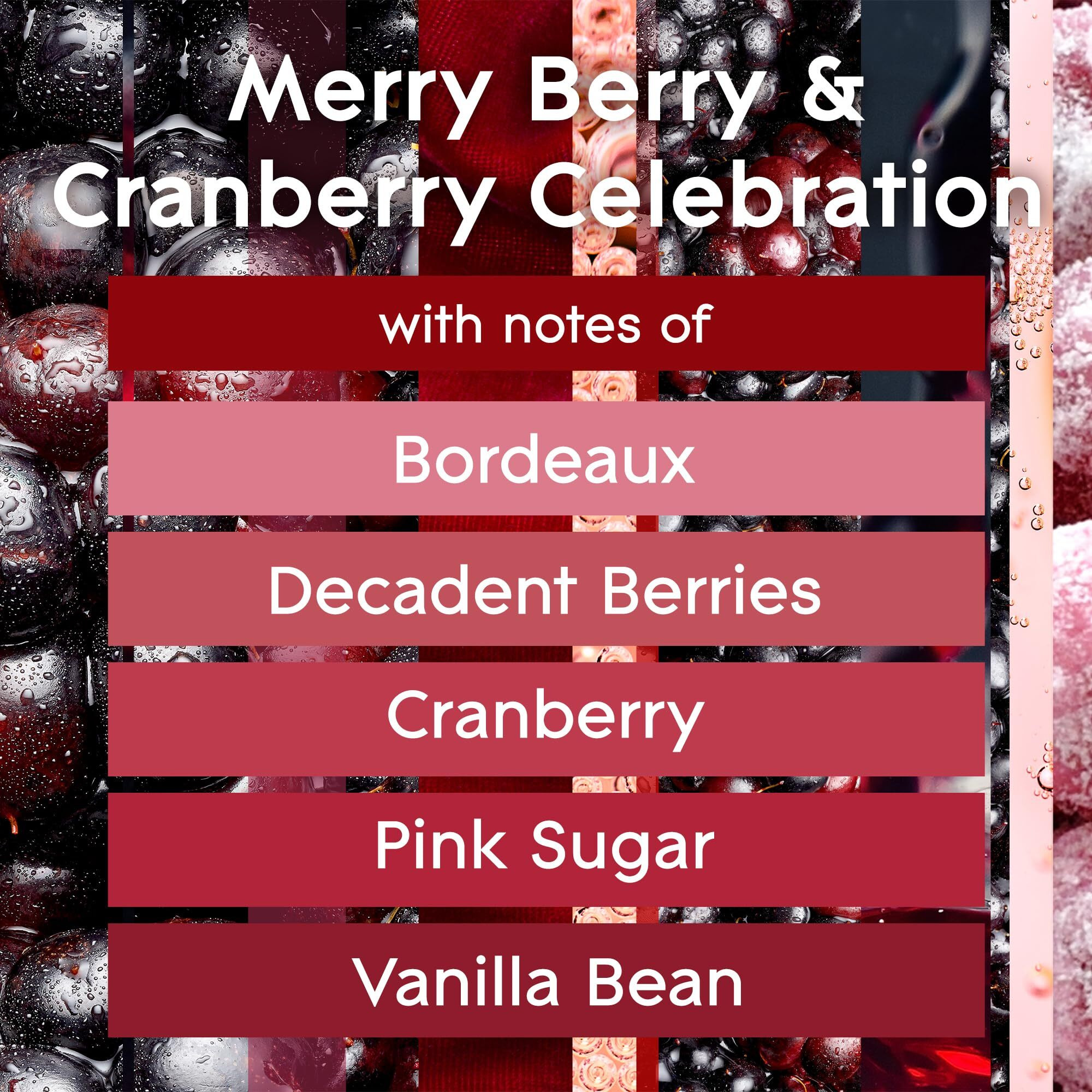 Glade Candle Jar, Air Freshener, 2In1, Merry Berry & Cranberry Celebration, Limited Edition Scent, 3.4 Oz, 2 Count