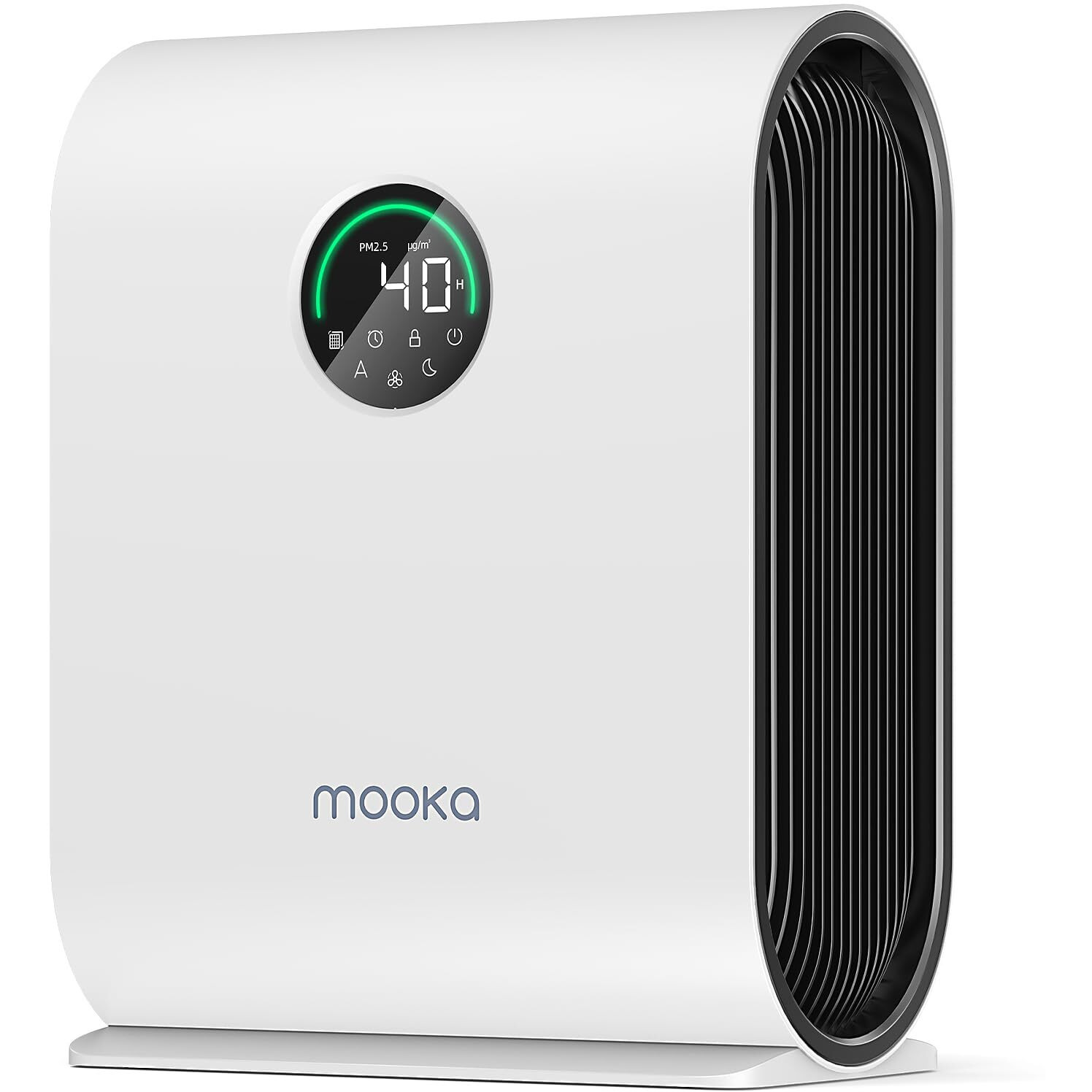 Air Purifiers For Home Large Room Up To 2500 Ft With Pm 2.5 Display Air Quality Sensors, Mooka H13 Hepa Air Purifier With Auto Mode For Pets Dust Odor Smoke, Timer, 15Db Sleep Mode For Bedroom, Kj217