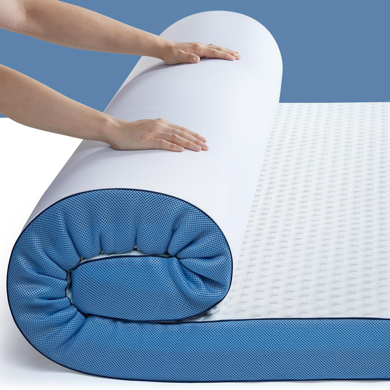 Perlecare 3 Inch Firm Mattress Topper Full Size, Cooling Gel-Infused Memory Foam Bed Topper For Pain Relief, High-Density Mattress Pad With Removable Soft Cover, Certipur-Us Certified