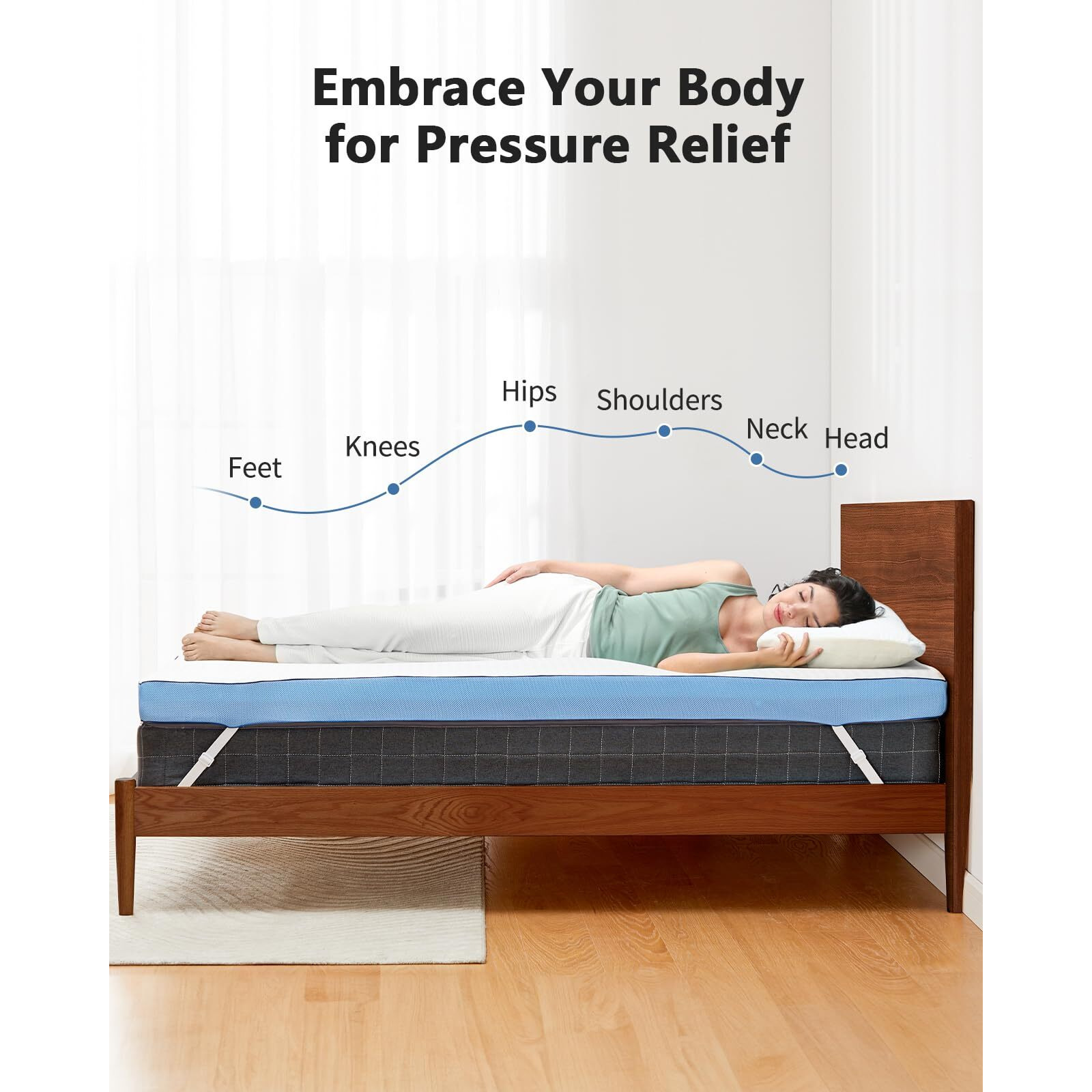 Perlecare 3 Inch Firm Mattress Topper Full Size, Cooling Gel-Infused Memory Foam Bed Topper For Pain Relief, High-Density Mattress Pad With Removable Soft Cover, Certipur-Us Certified