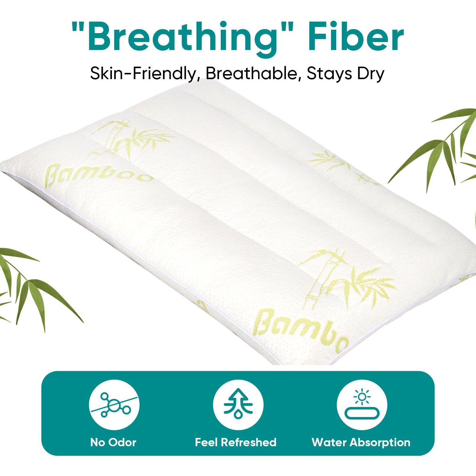 Minupwell Ultra Thin Pillows, Flat Pillows For Sleeping Thin, 7D High Support 2.5 Inch Height Slim Bed Pillows For Stomach Sleeper, Standard Size -18X26 In - Rayon Derived From Bamboo