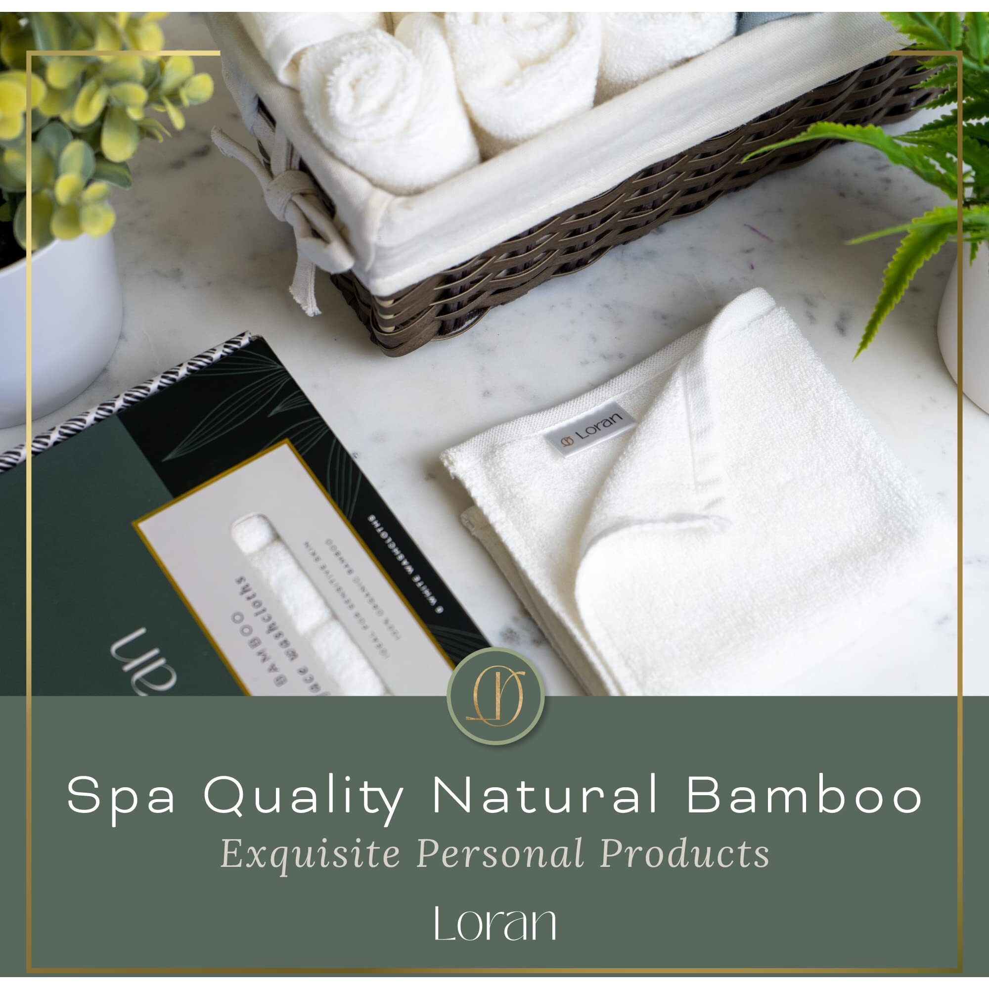 White Washcloths Set Of 6 Soft Facial Cloths 10    X 10    100% Viscose Derived From Bamboo Spa-Like Feel Silky Face Cloth For Skin Cleansing