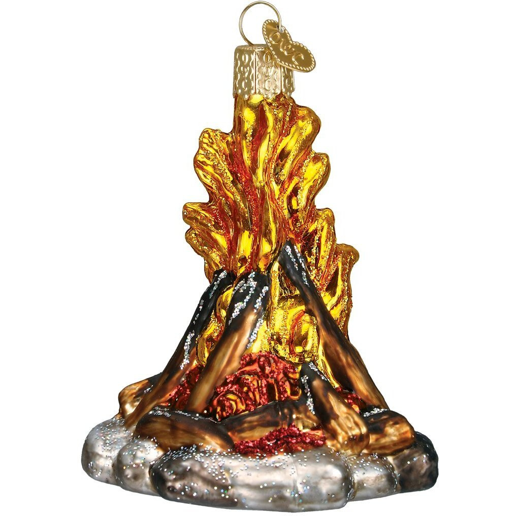 Old World Christmas Ornaments Camping Outdoor Collection Glass Blown Ornaments For Christmas Tree, Campfire