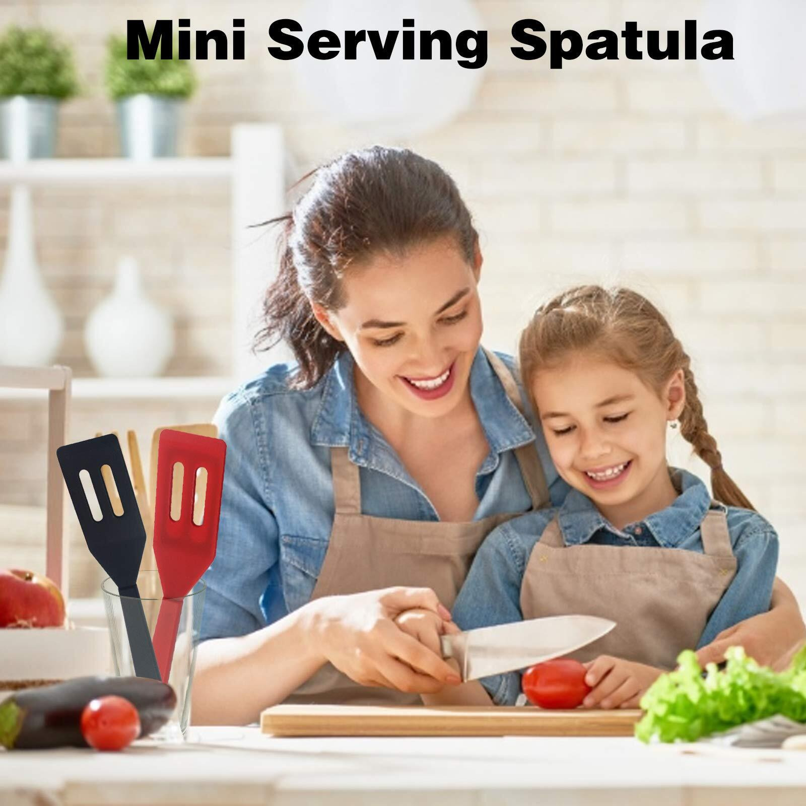 Mini Brownie Serving Spatula, Cookie Silicone Spatulas Flexible Nonstick Silicone Serve Turner Heat-Resistant For Flip Egg In Small Frying Pan Cookie Batter Cookware Cooking Baking